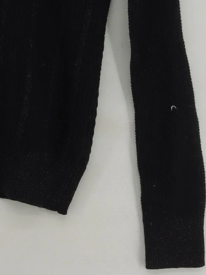 Jack Wills Women's Jumper UK 10 Black Wool with Cotton, Polyester Pullover - Image 4