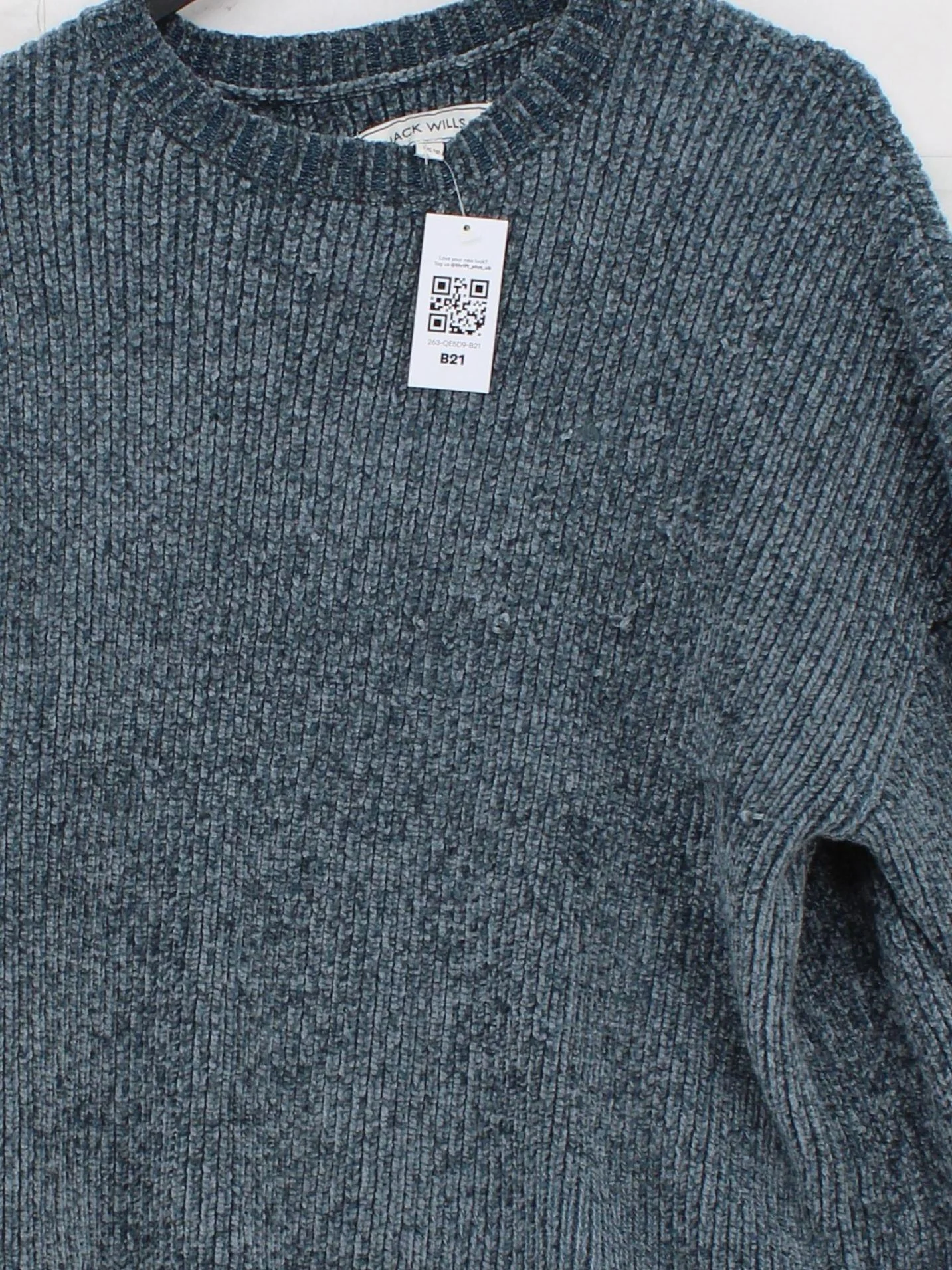 Jack Wills Women's Jumper UK 10 Blue Polyester with Wool, Elastane Pullover - Image 3