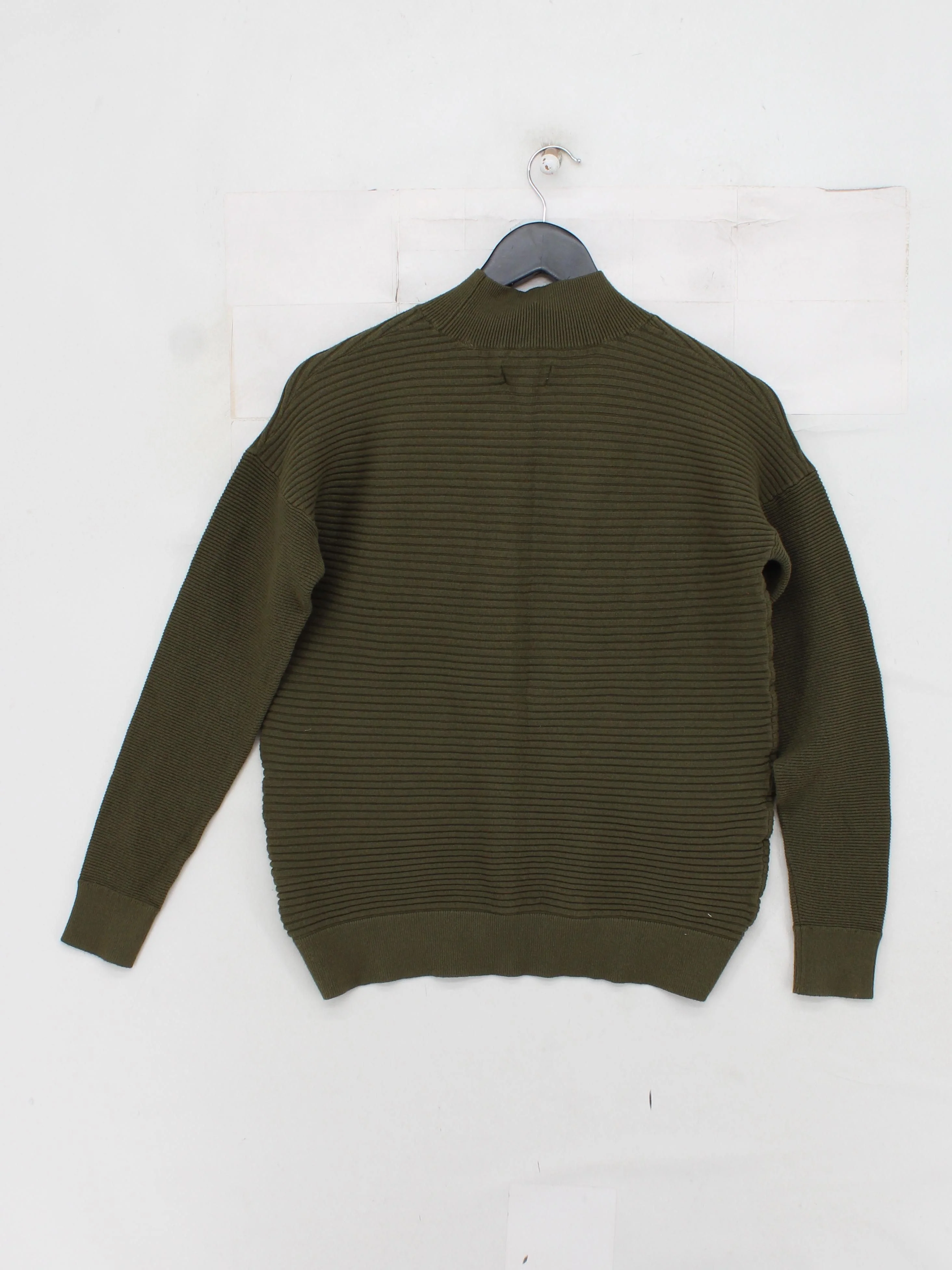 Jack Wills Women's Jumper UK 10 Green Viscose with Polyester High Neck Pullover - Image 2