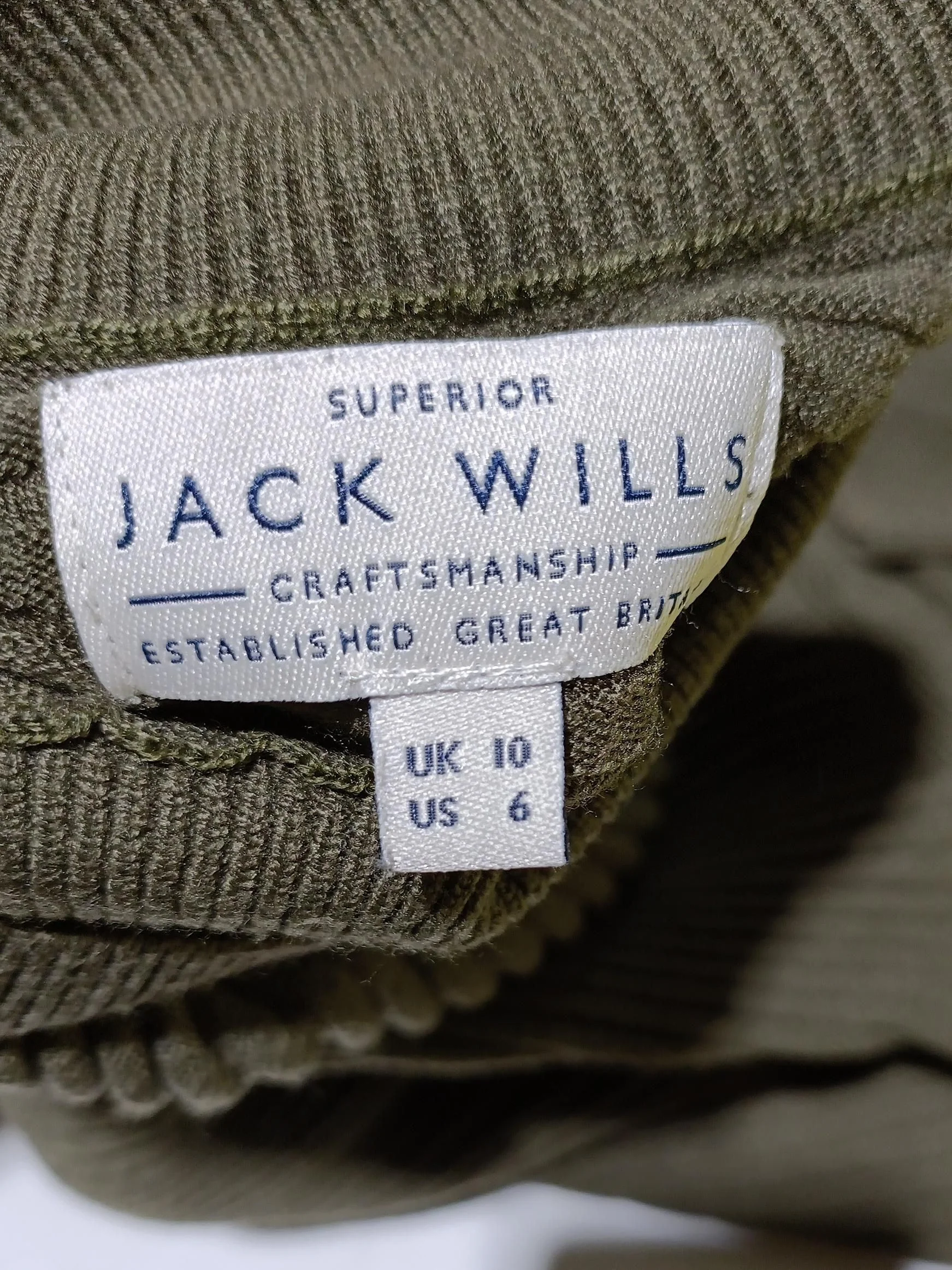 Jack Wills Women's Jumper UK 10 Green Viscose with Polyester High Neck Pullover - Image 5
