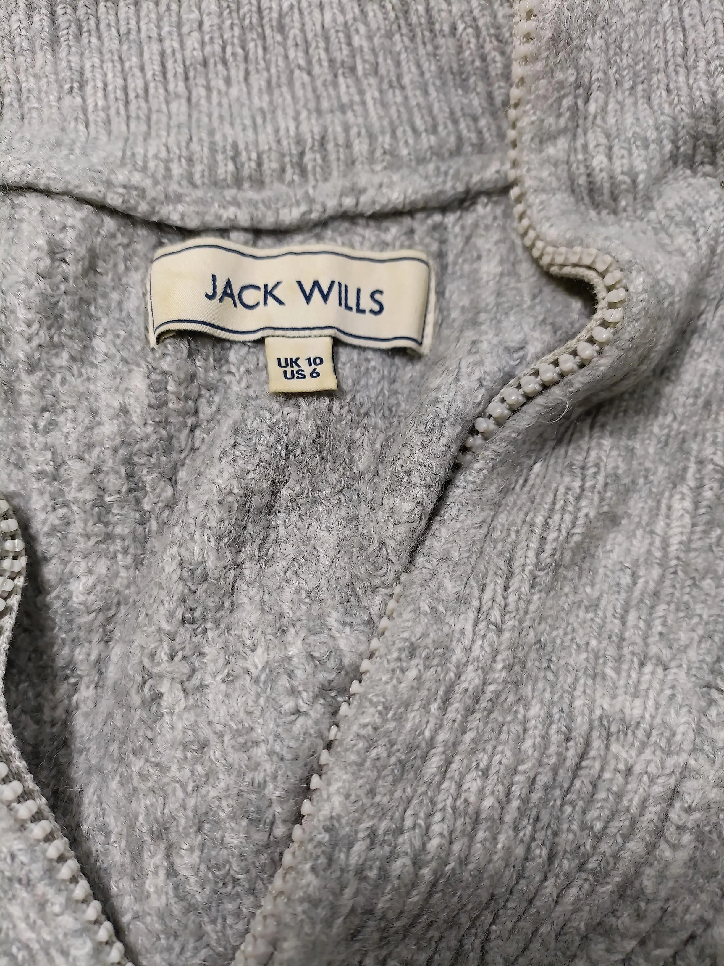 Jack Wills Women's Jumper UK 10 Grey Acrylic with Polyester, Elastane Pullover - Image 5