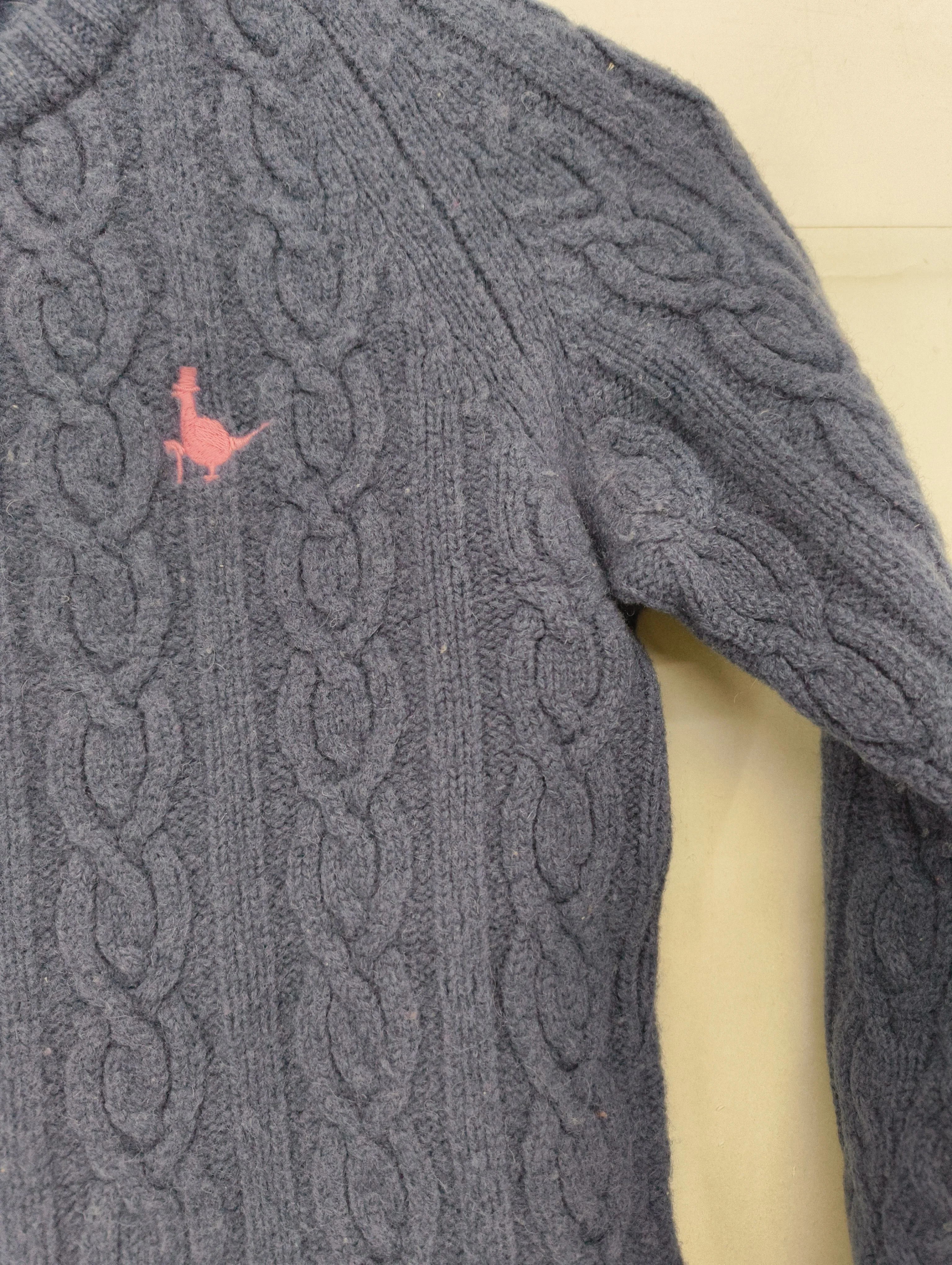 Jack Wills Women's Jumper UK 8 Blue 100% Wool Round Neck Pullover - Image 5