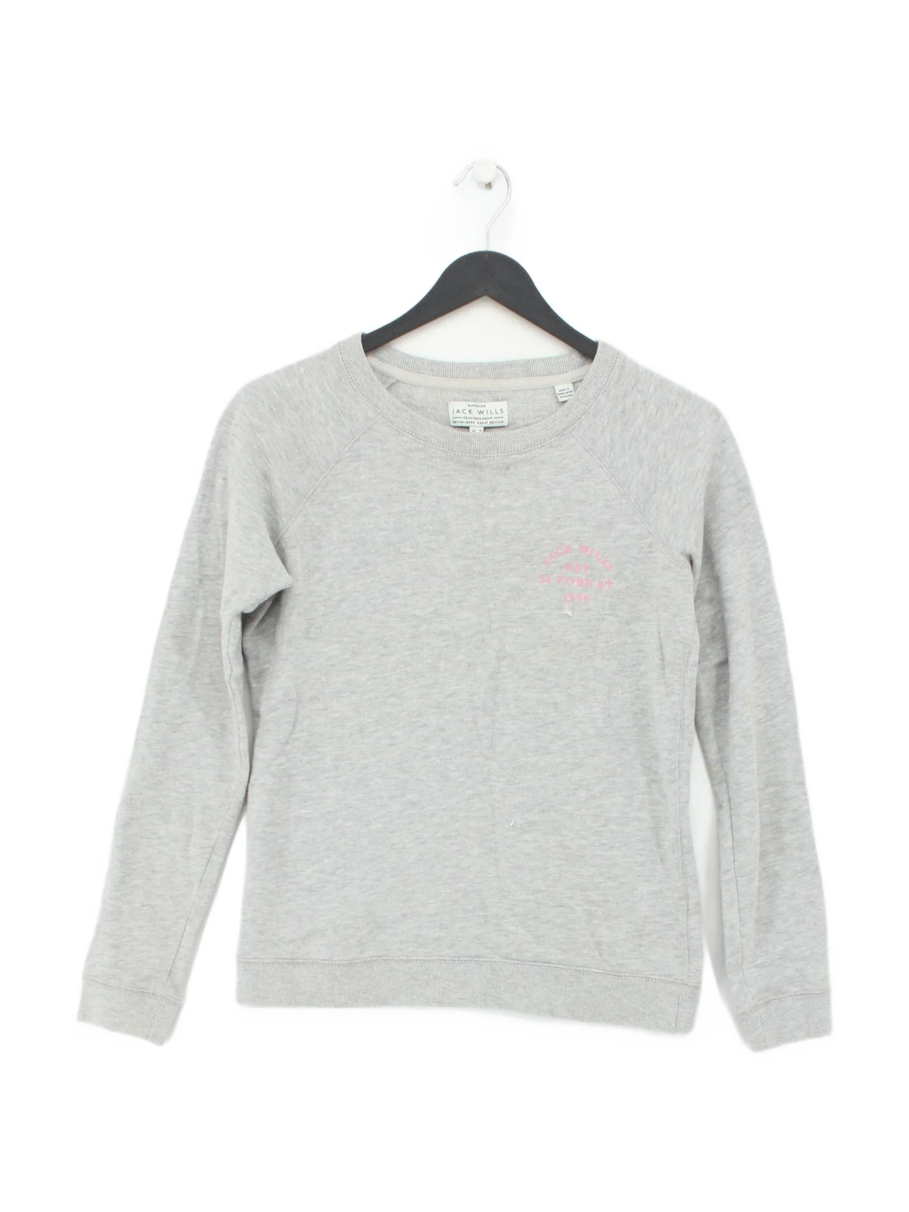 Jack Wills Women's Jumper UK 8 Grey 100% Other Crew Neck Pullover