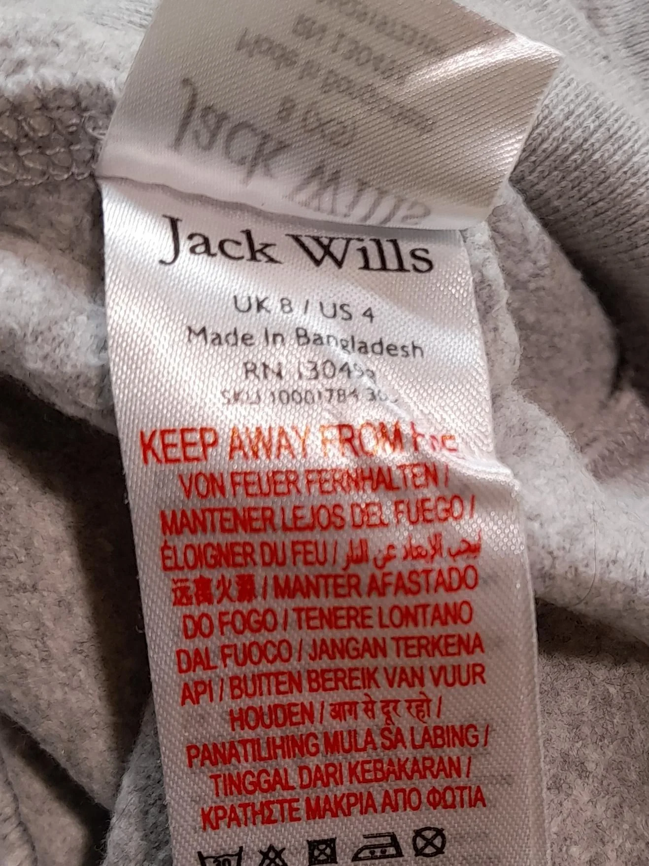 Jack Wills Women's Jumper UK 8 Grey 100% Other Crew Neck Pullover - Image 7