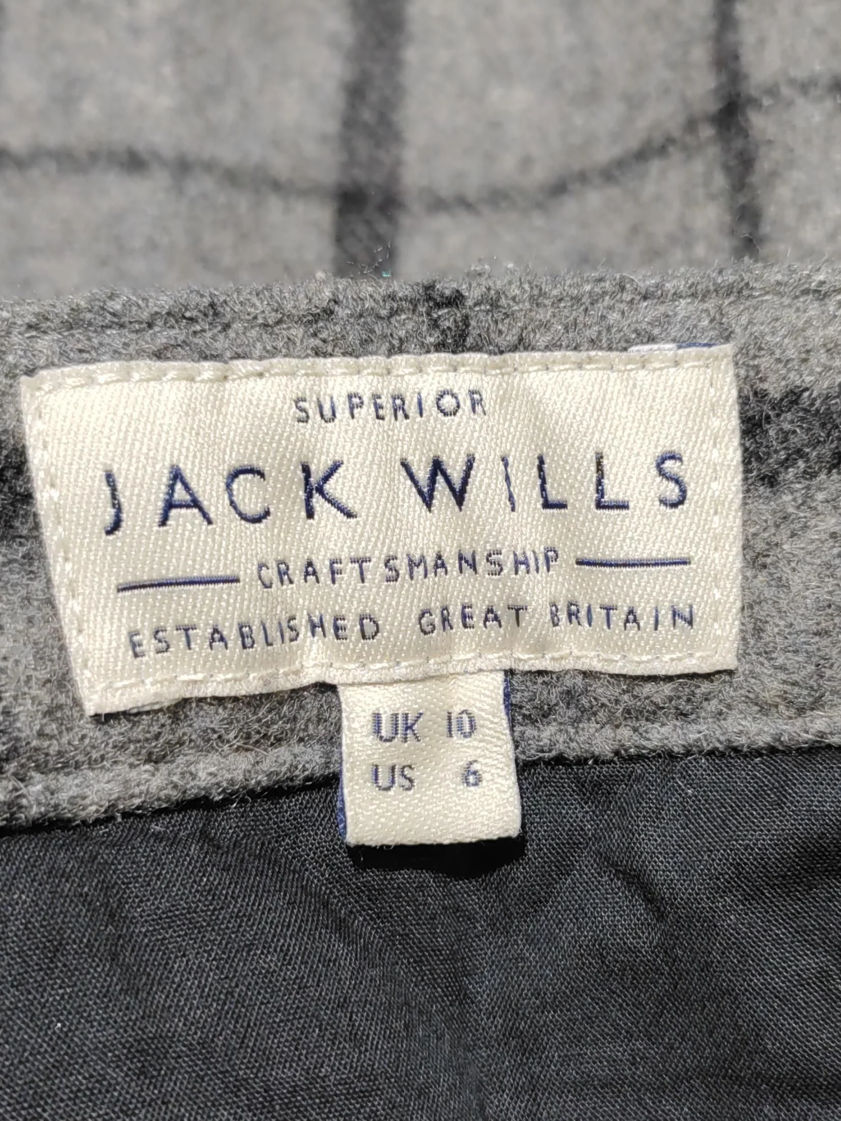 Jack Wills Women's Mini Skirt UK 10 Grey Polyester - Image 5