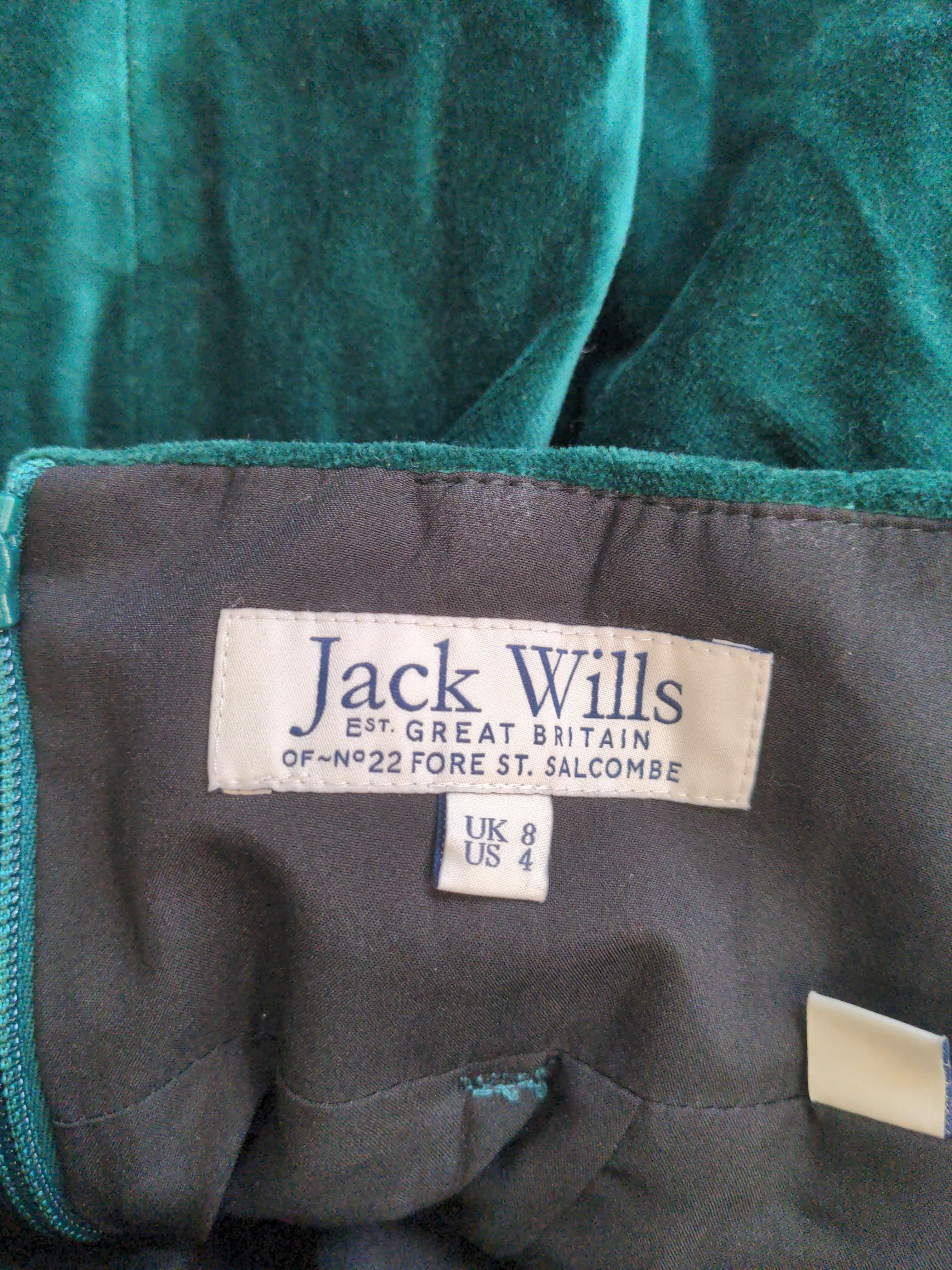 Jack Wills Women's Mini Skirt UK 8 Green Cotton with Polyester Short Mini - Image 5