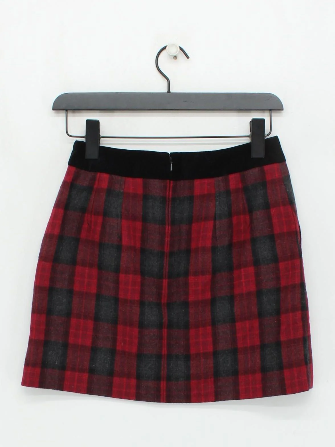 Jack Wills Women's Mini Skirt UK 8 Red Wool with Polyester, Nylon, Cotton Mini - Image 2