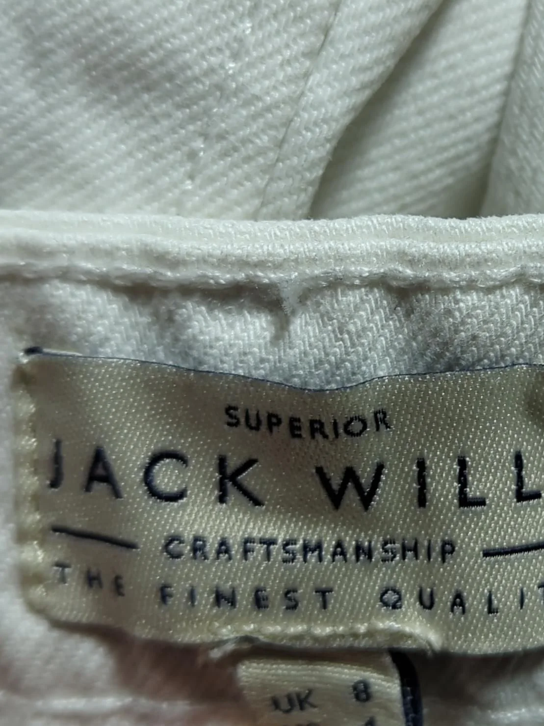 Jack Wills Women's Mini Skirt UK 8 White 100% Cotton Short Mini - Image 5