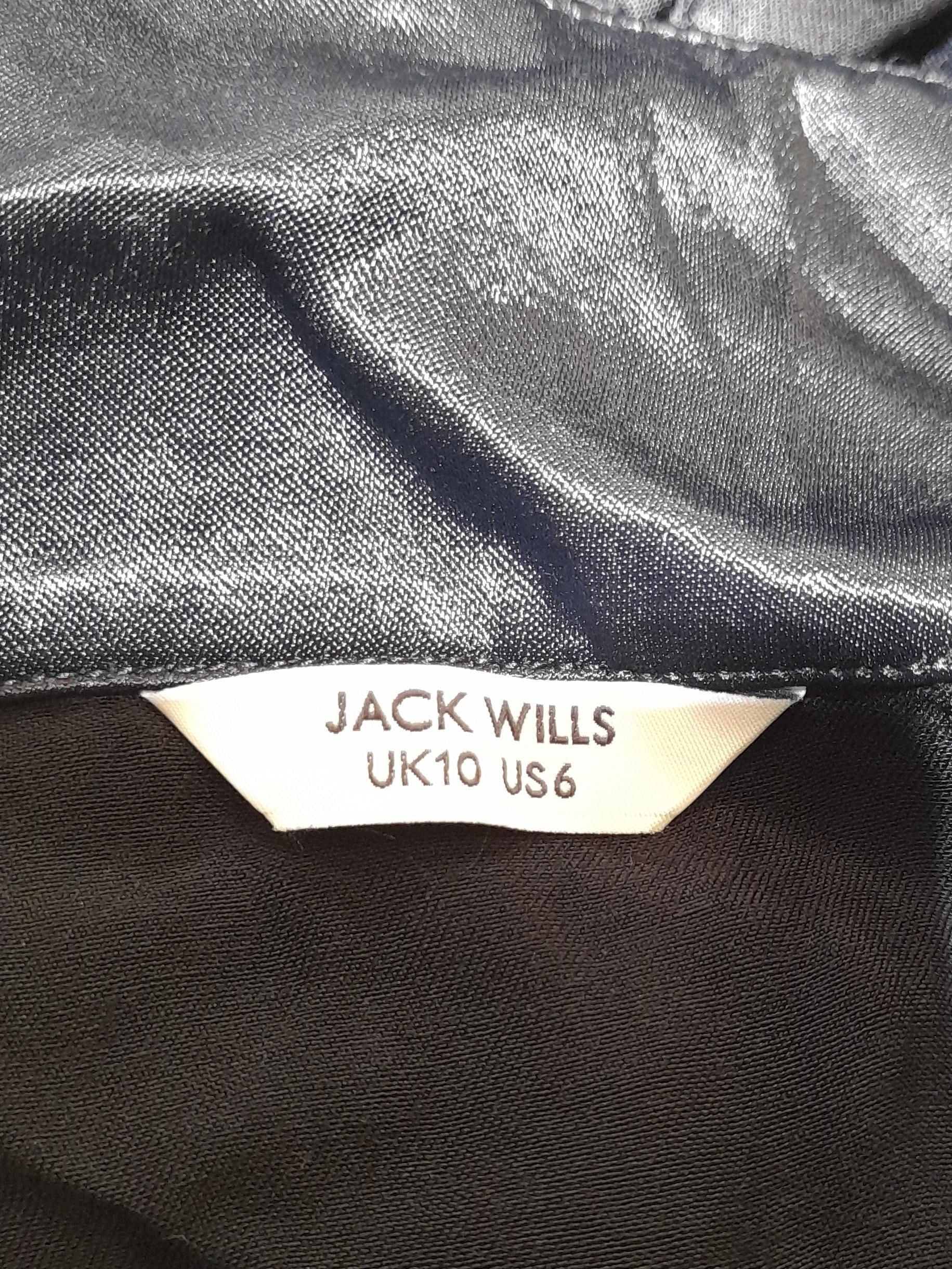 Jack Wills Women's Shirt S Black 100% Viscose Long Sleeve Collared Basic - Image 5