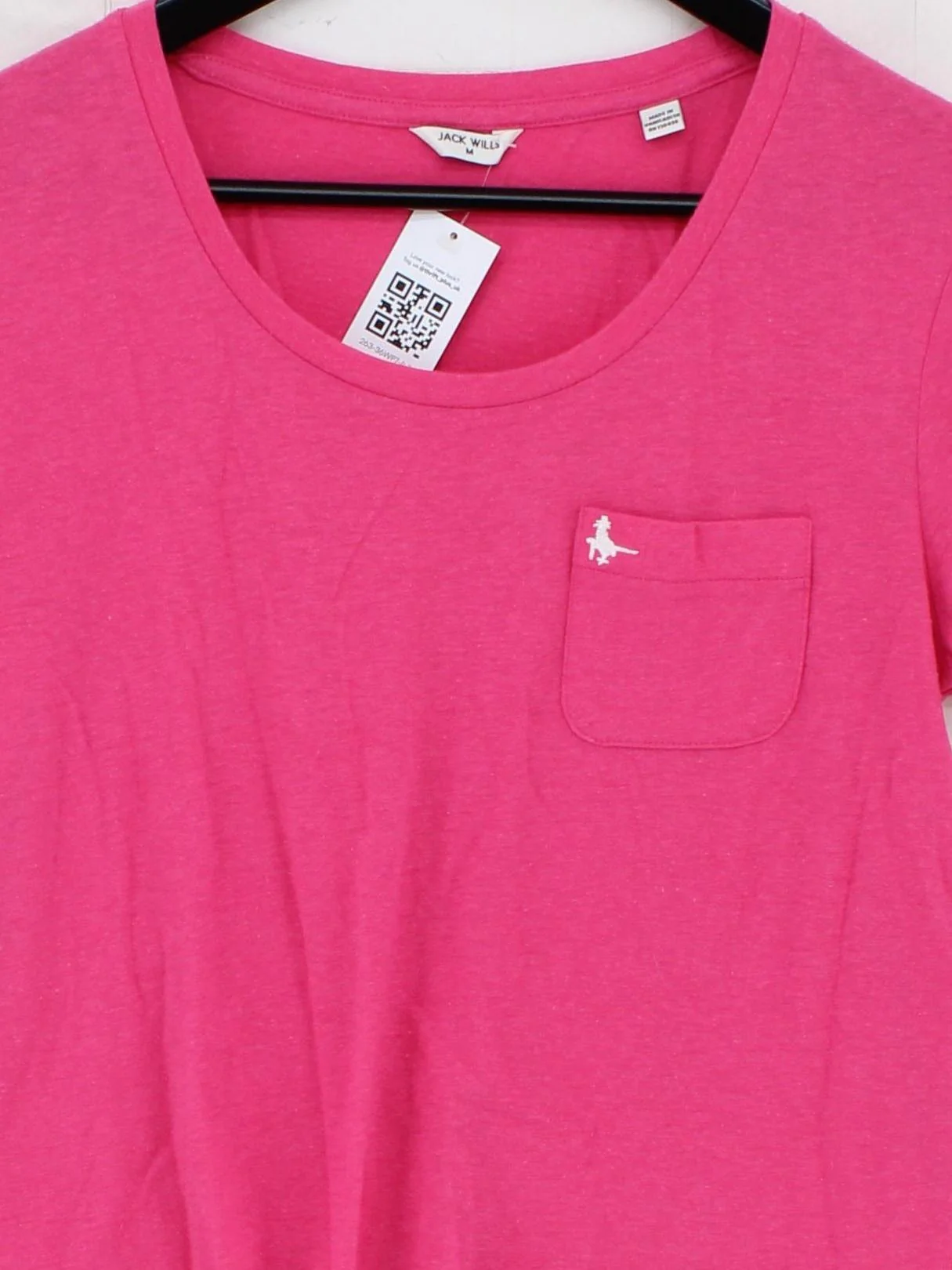 Jack Wills Women's T-Shirt M Pink Polyester with Viscose Basic - Image 3