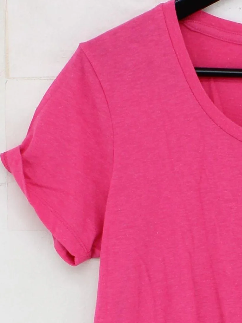 Jack Wills Women's T-Shirt M Pink Polyester with Viscose Basic - Image 4