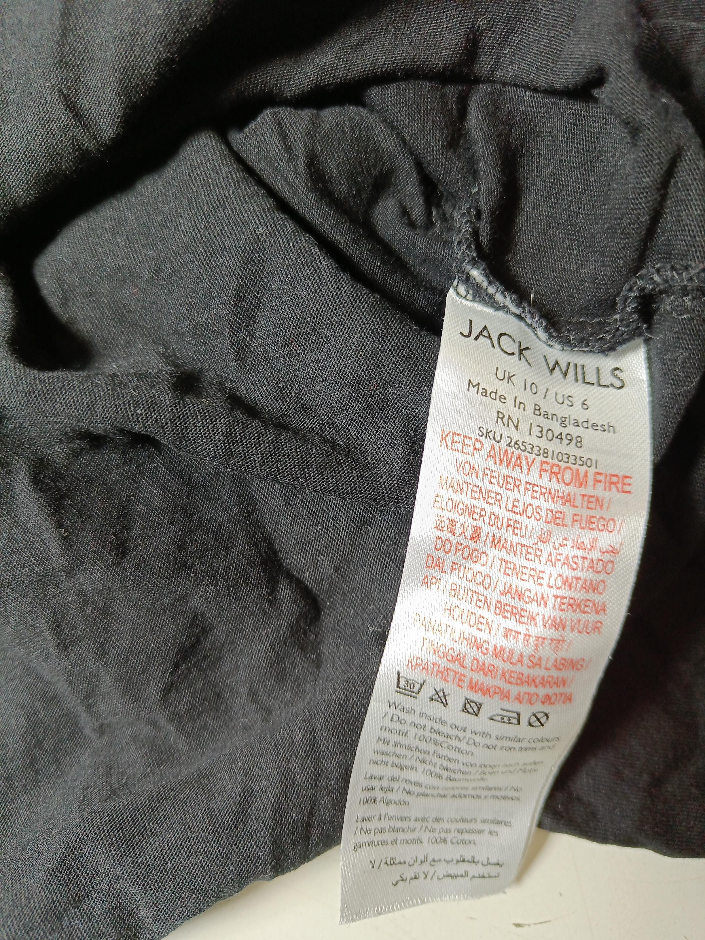 Jack Wills Women's T-Shirt UK 10 Black 100% Cotton Basic - Image 6