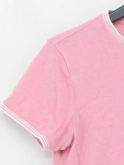 Jack Wills Women's T-Shirt UK 10 Pink 100% Cotton Short Sleeve Round Neck Basic - Image 4