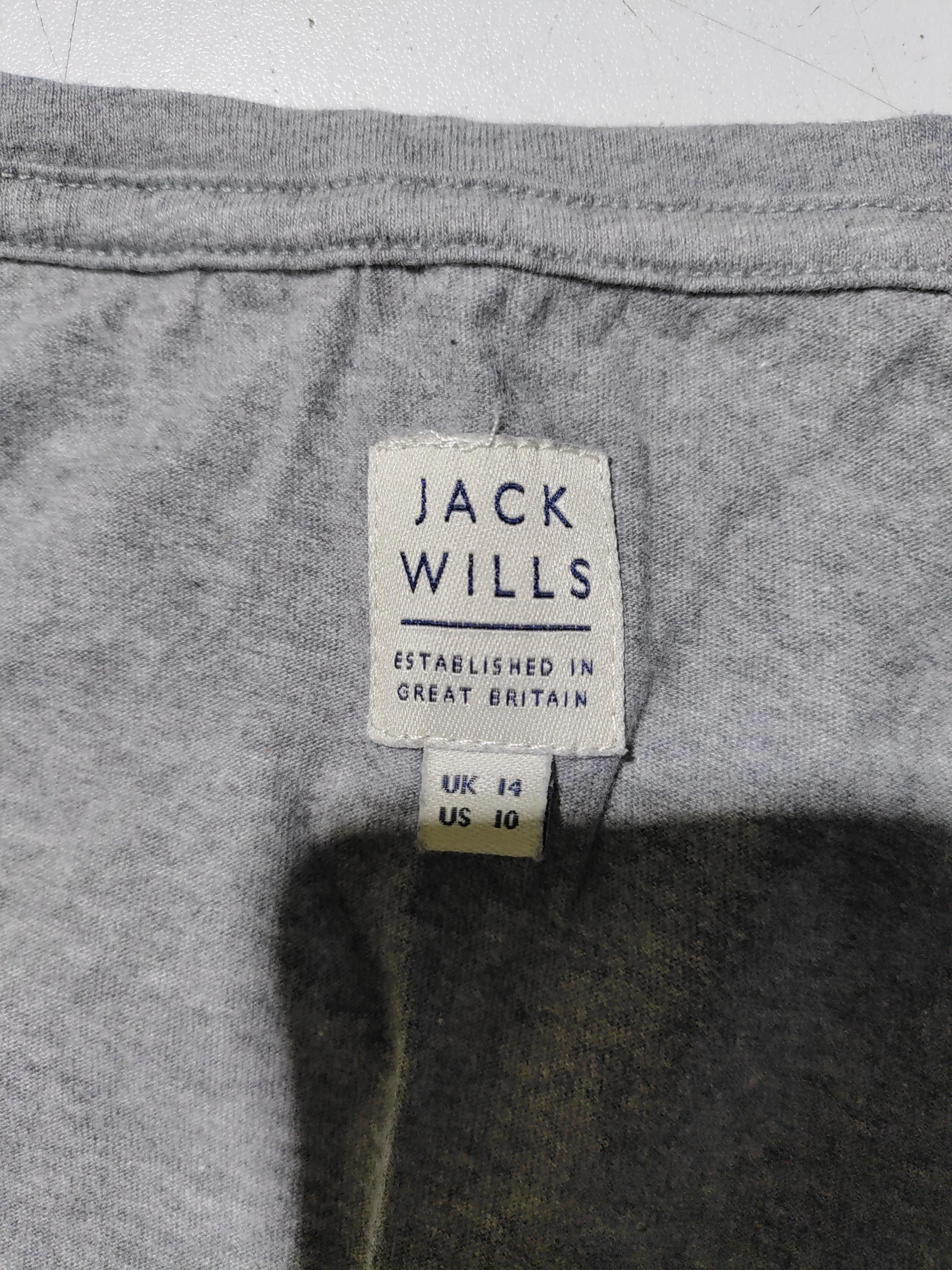 Jack Wills Women's T-Shirt UK 14 Grey 100% Cotton Short Sleeve Round Neck Basic - Image 5