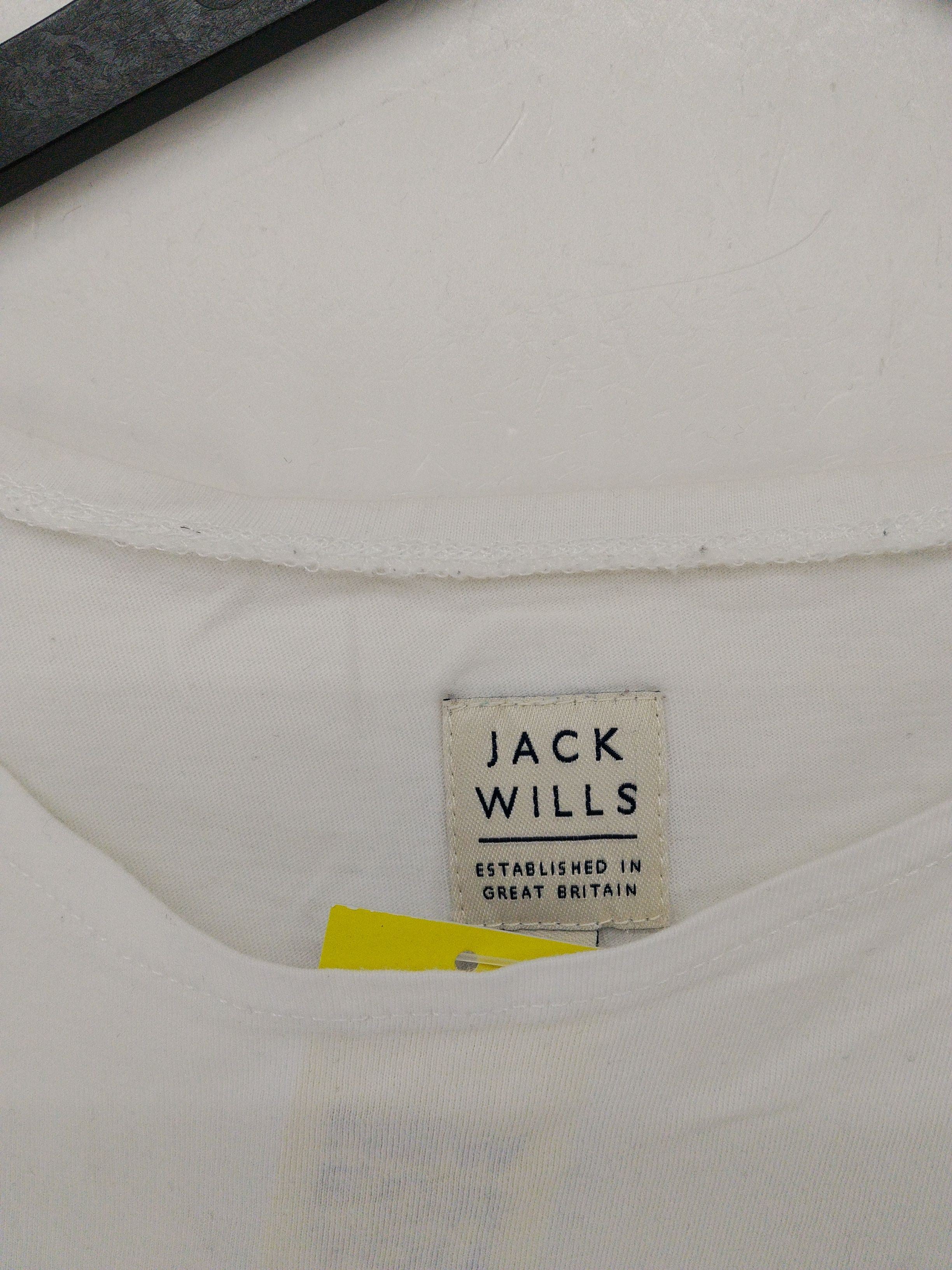 Jack Wills Women's T-Shirt UK 8 White 100% Cotton Basic - Image 5