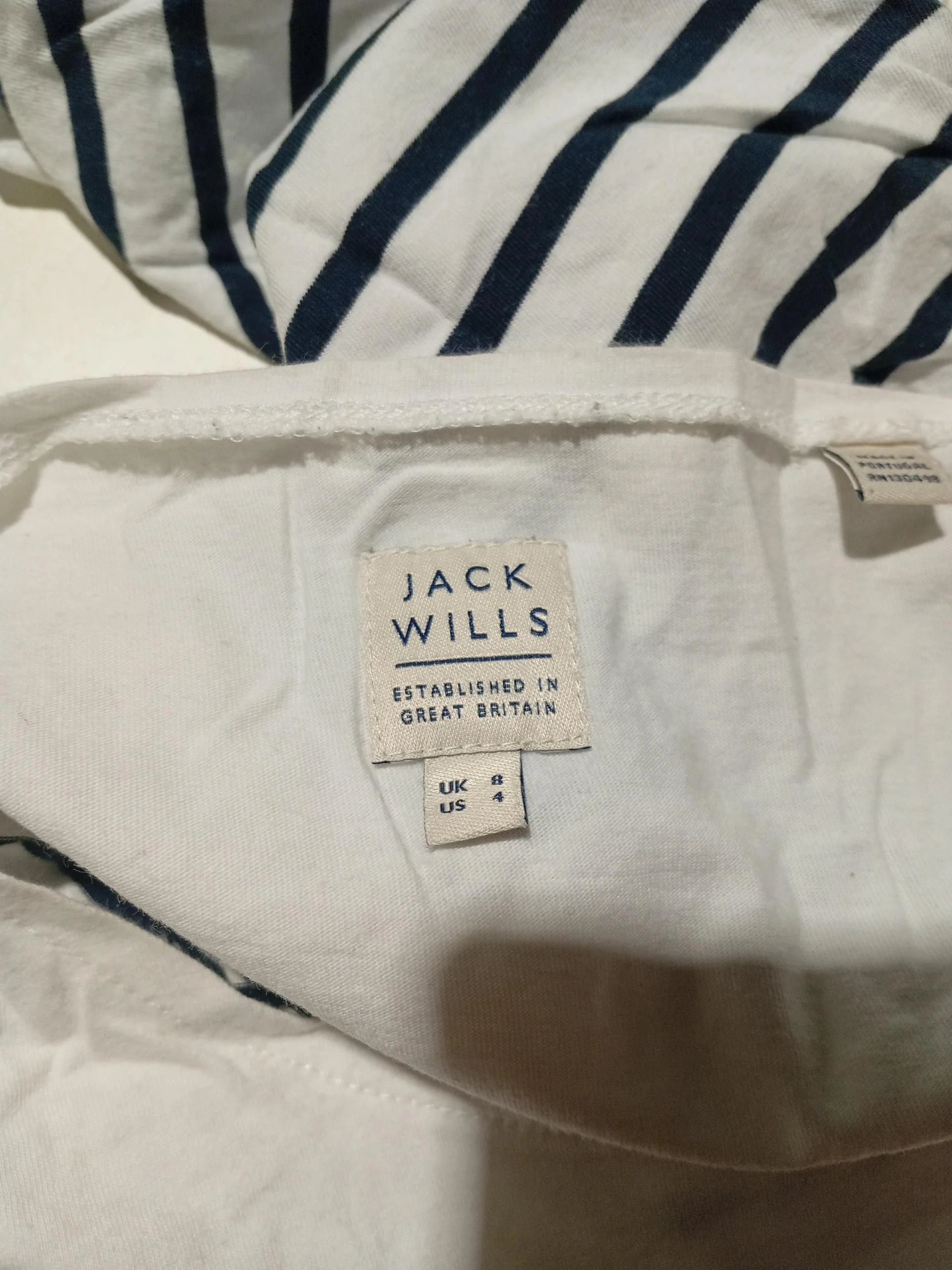 Jack Wills Women's T-Shirt UK 8 White 100% Cotton Basic - Image 6
