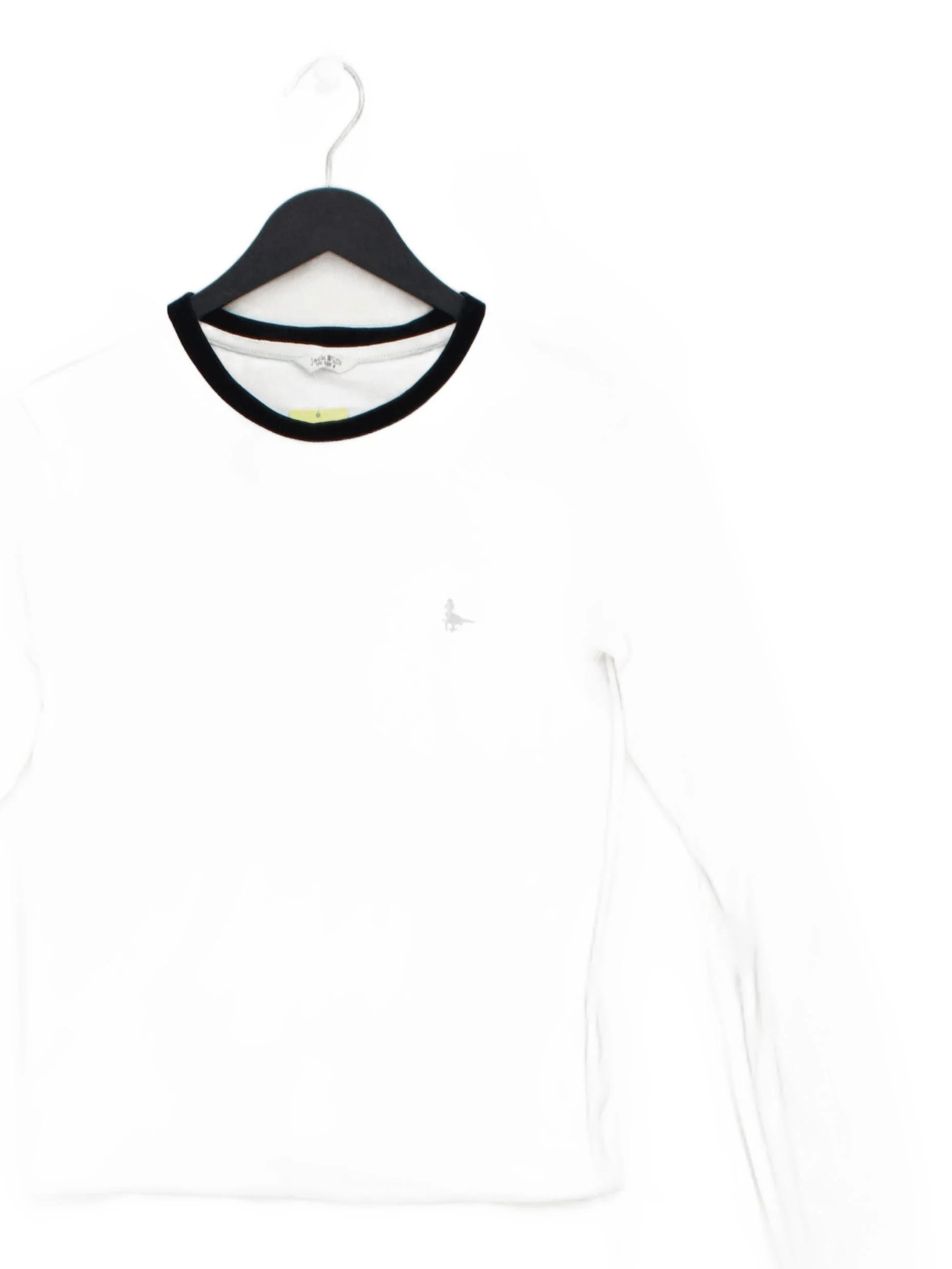 Jack Wills Women's T-Shirt UK 8 White Cotton with Polyester Basic