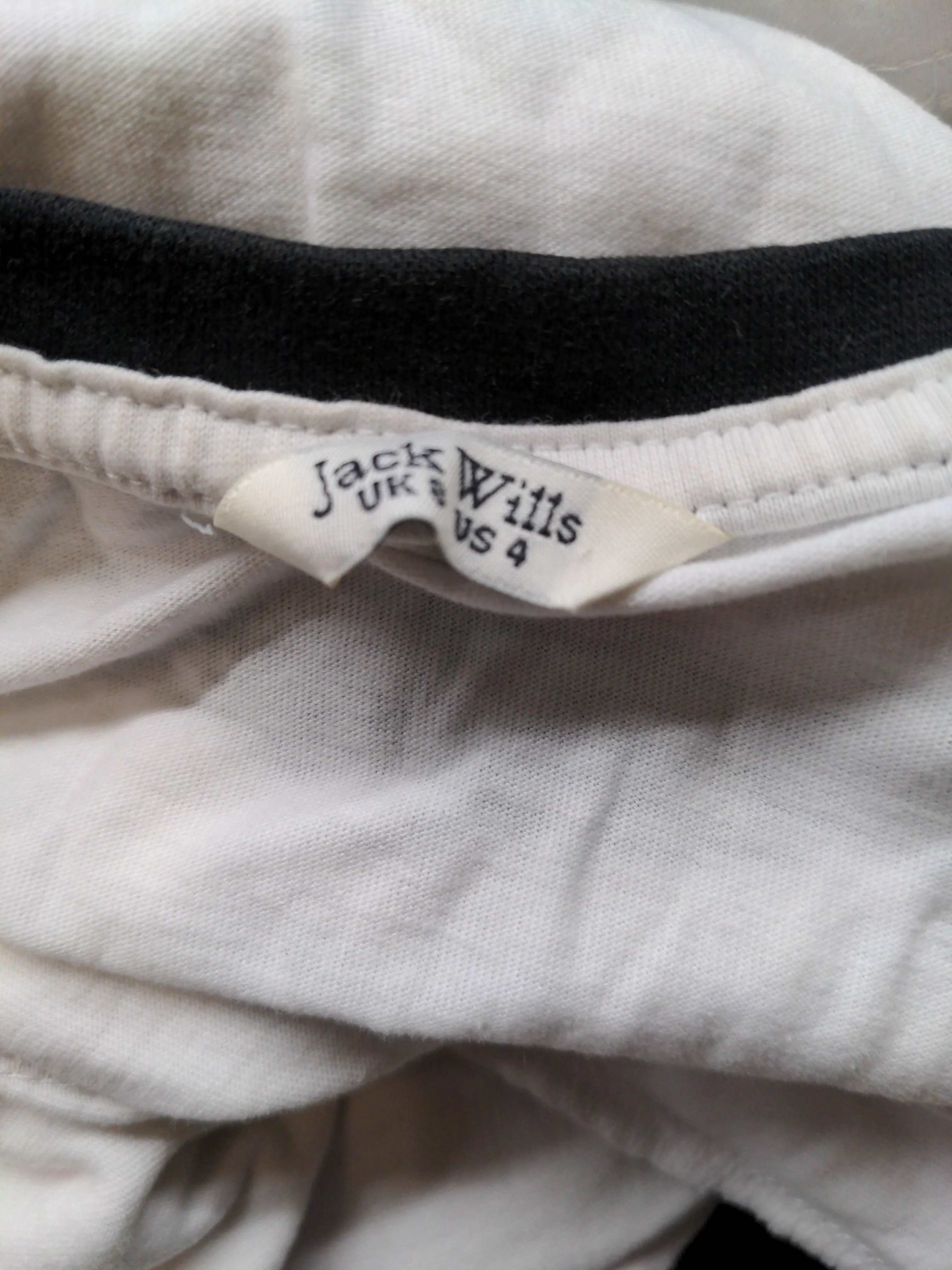 Jack Wills Women's T-Shirt UK 8 White Cotton with Polyester Basic - Image 7