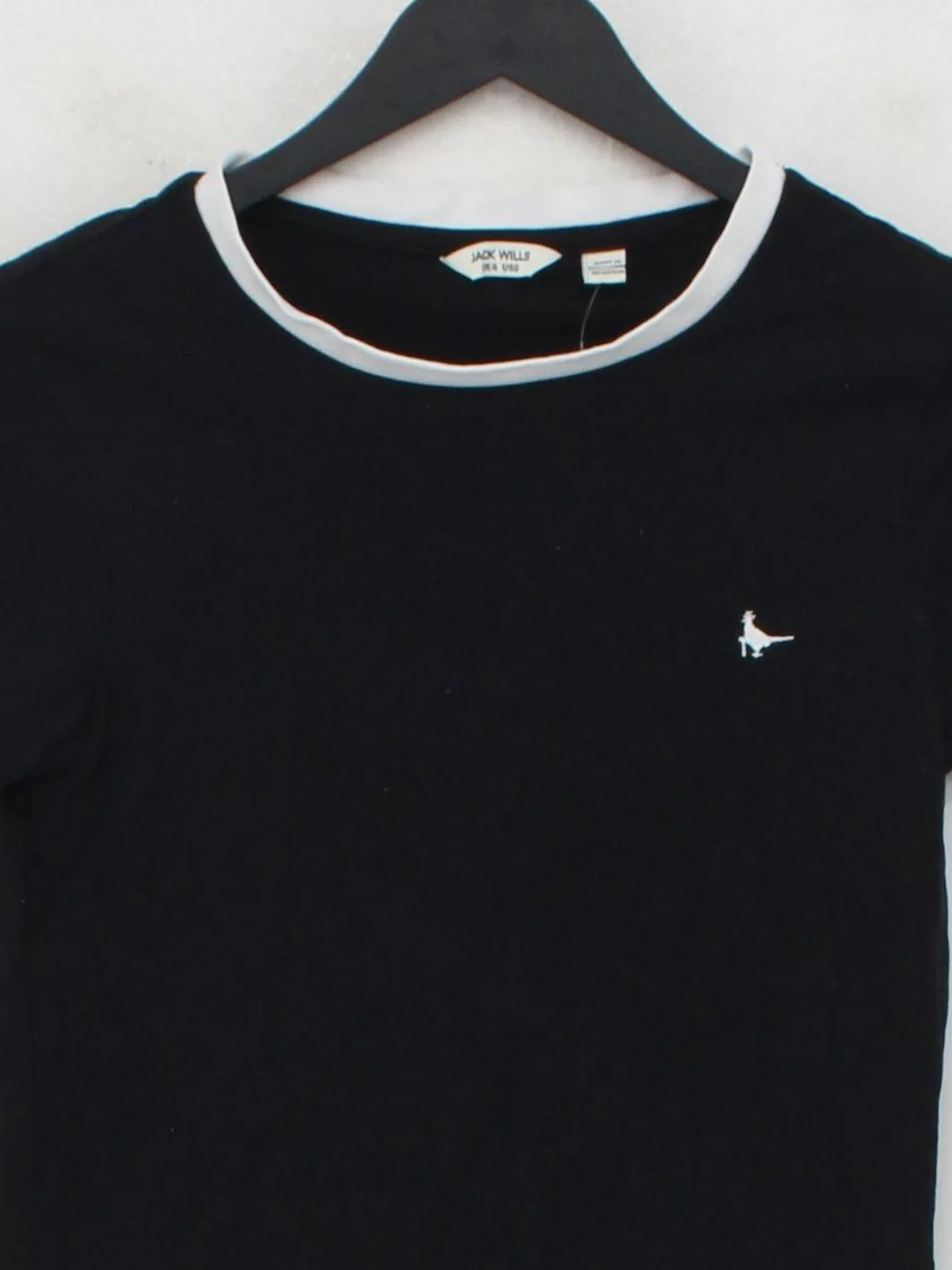 Jack Wills Women's T-Shirt XXS Black 100% Cotton Short Sleeve Round Neck Basic - Image 3