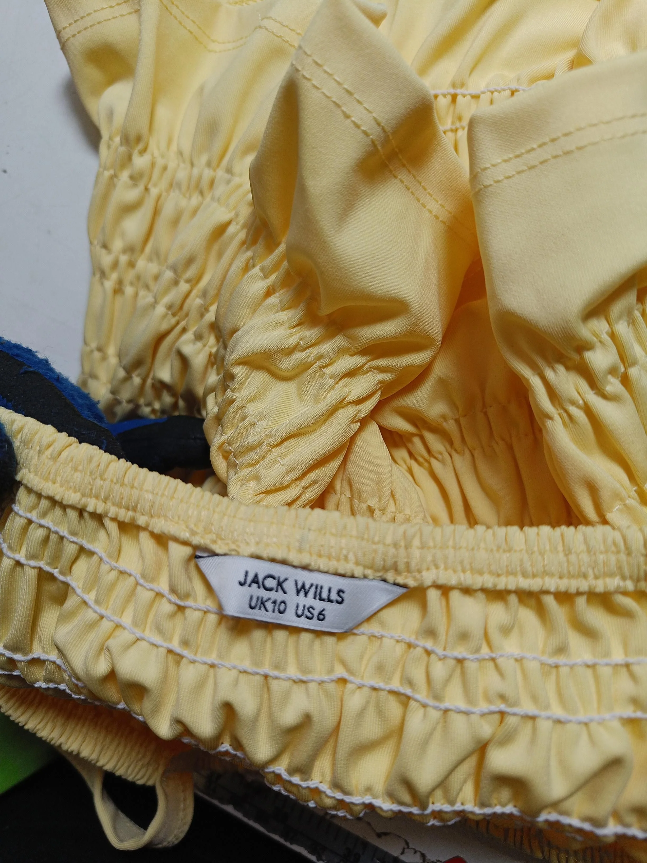 Jack Wills Women's Top UK 10 Yellow Polyester with Elastane Cropped - Image 5