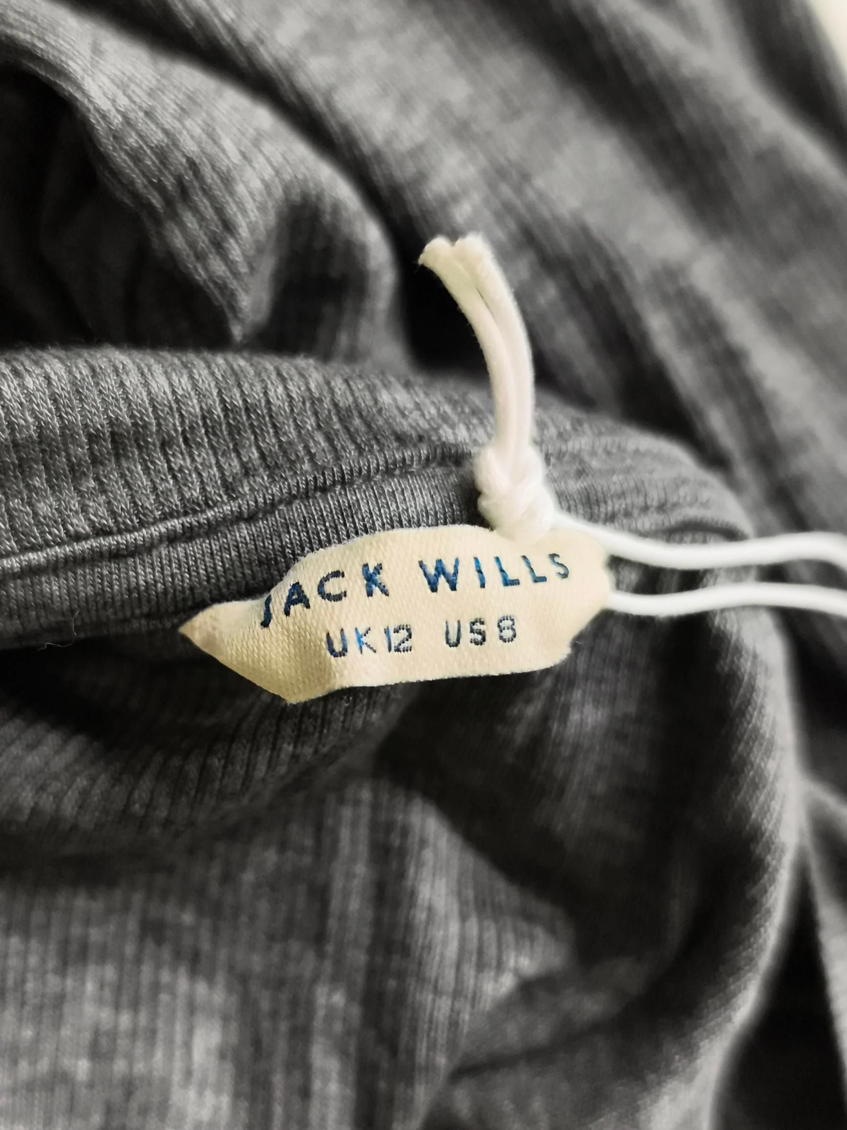 Jack Wills Women's Top UK 12 Grey Lyocell Modal with Elastane Jersey - Image 5