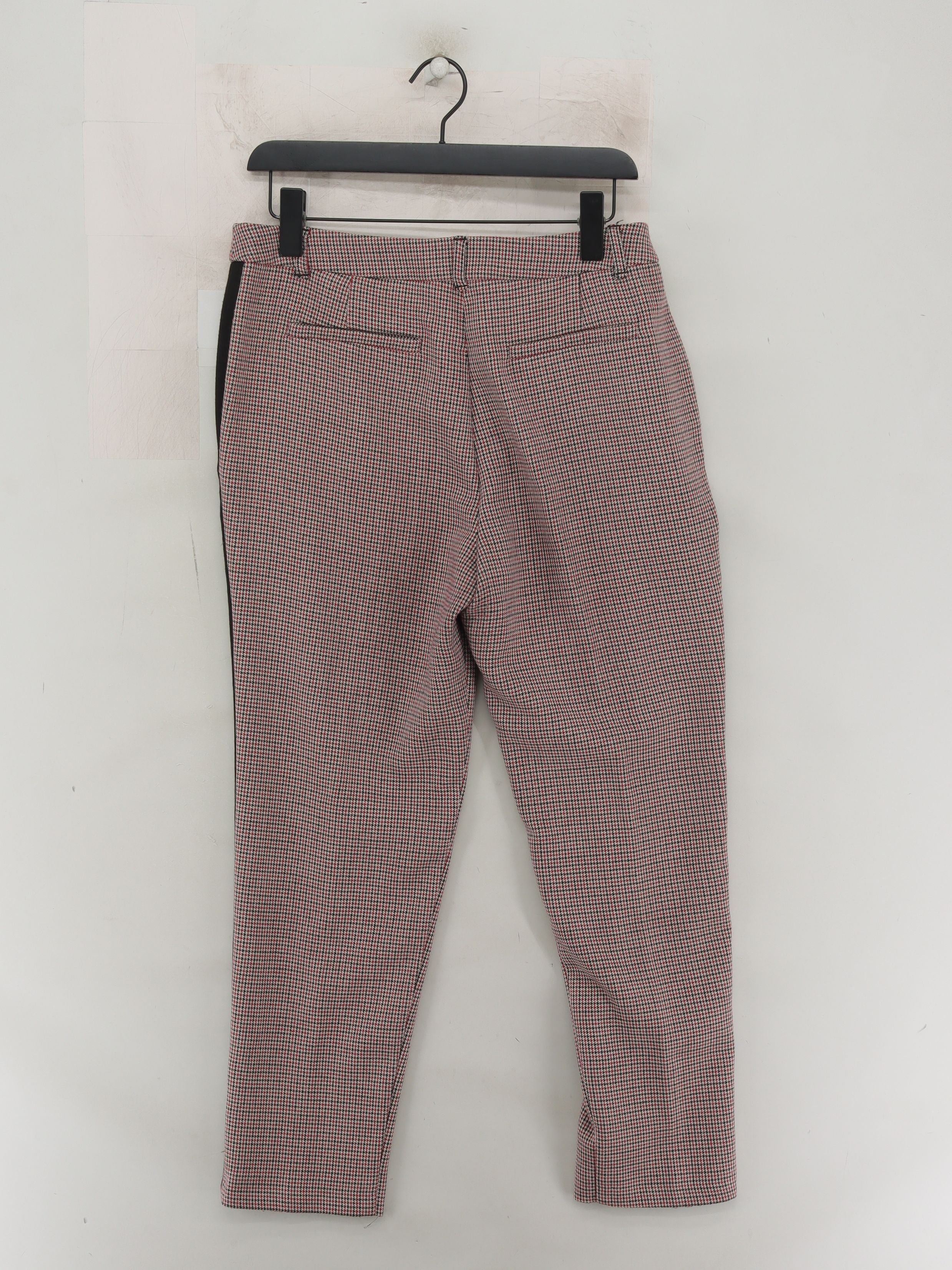 Jack Wills Women's Trousers UK 14 Multi Checkered 100% Other Straight Cropped - Image 2