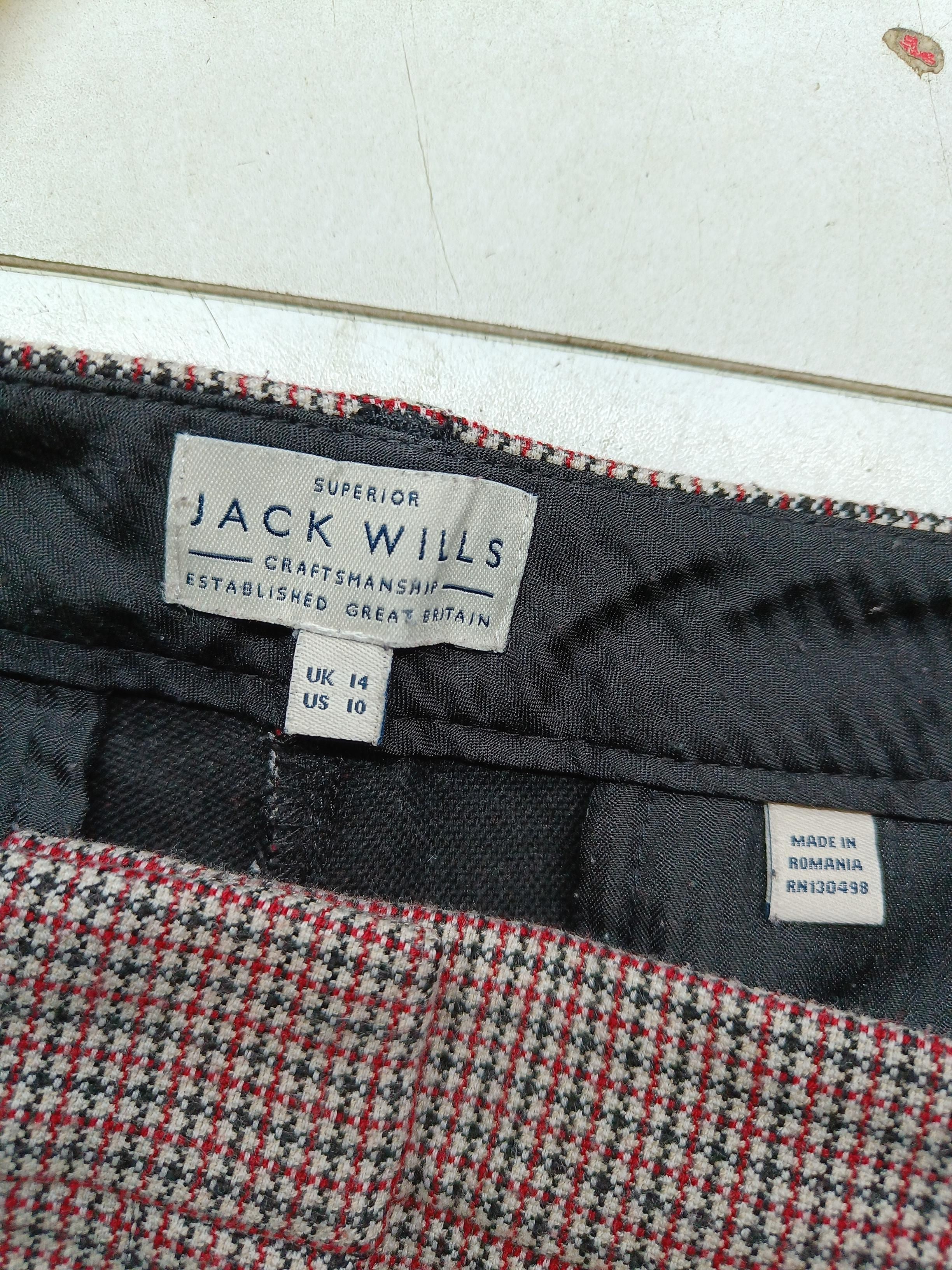 Jack Wills Women's Trousers UK 14 Multi Checkered 100% Other Straight Cropped - Image 5