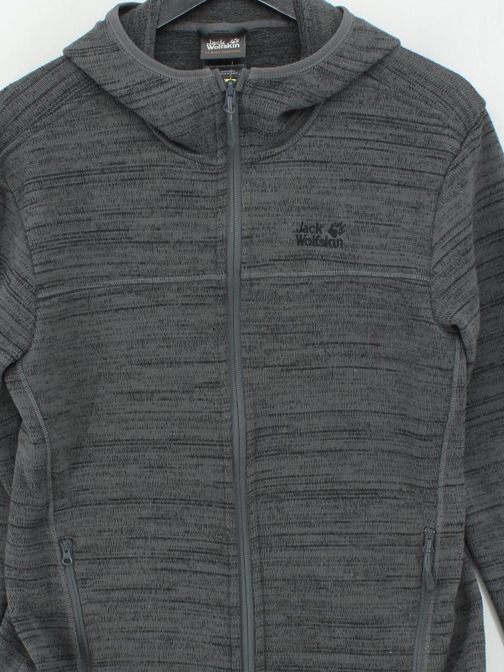 Jack Wolfskin Men's Hoodie M Grey 100% Polyester Full Zip - Image 3