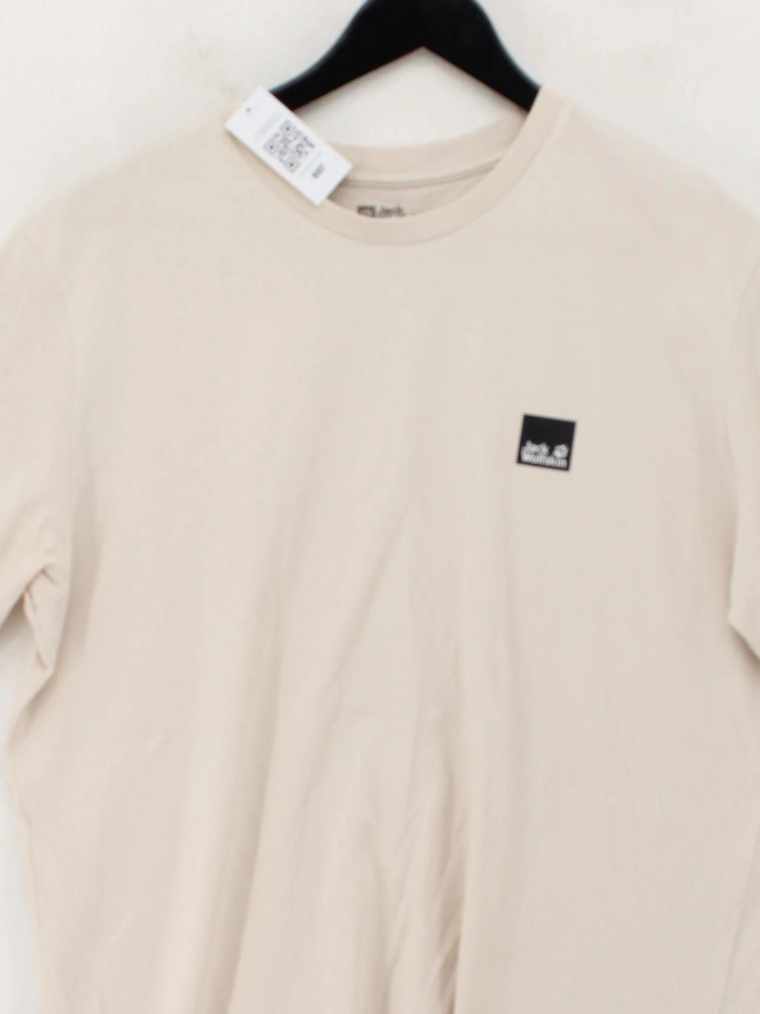 Jack Wolfskin Men's T-Shirt L Cream 100% Cotton Basic - Image 3