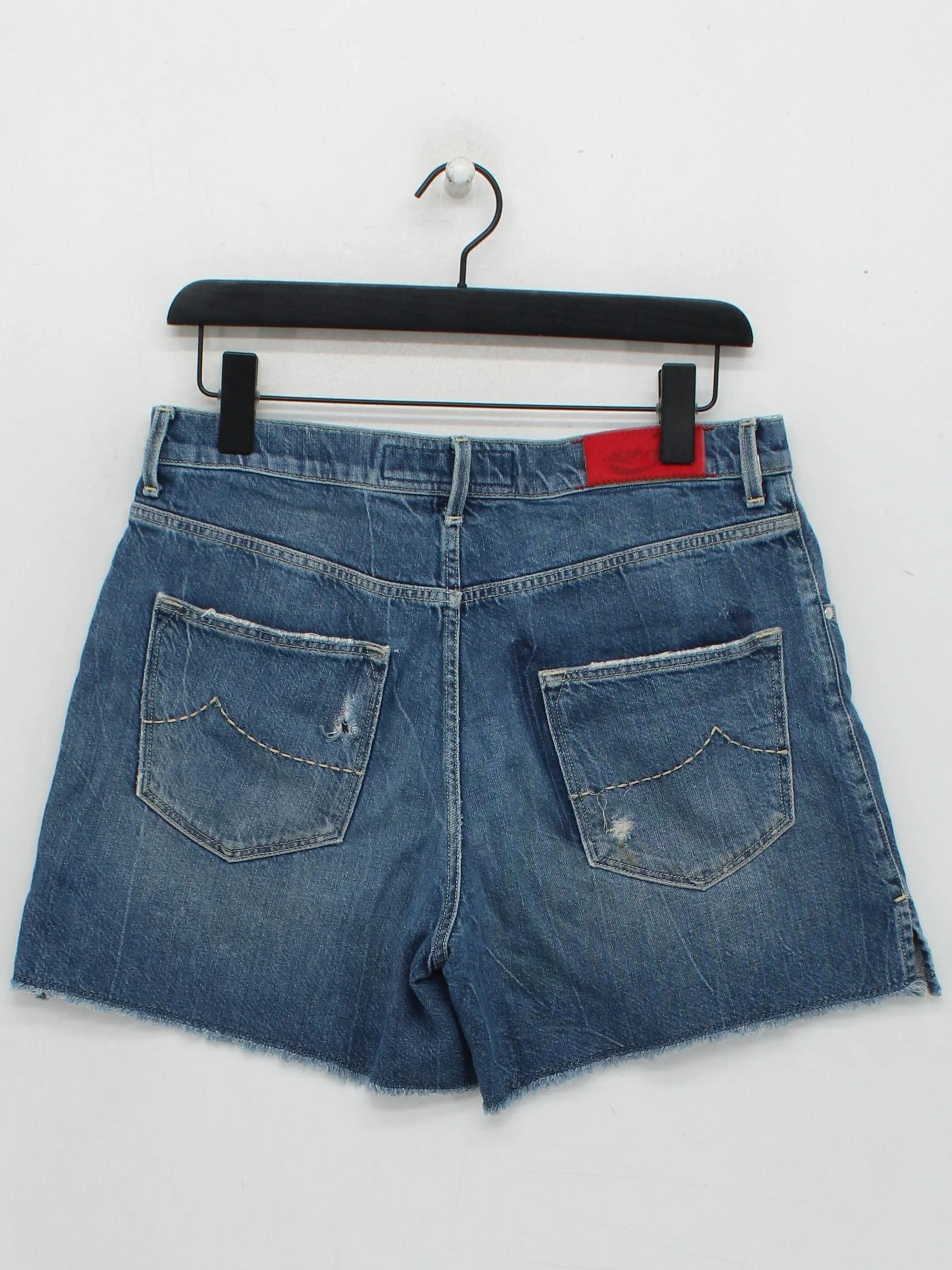 Jacob Cohen Women's Shorts W 29 in Blue Cotton with Polyester, Cotton Cut-Off - Image 2