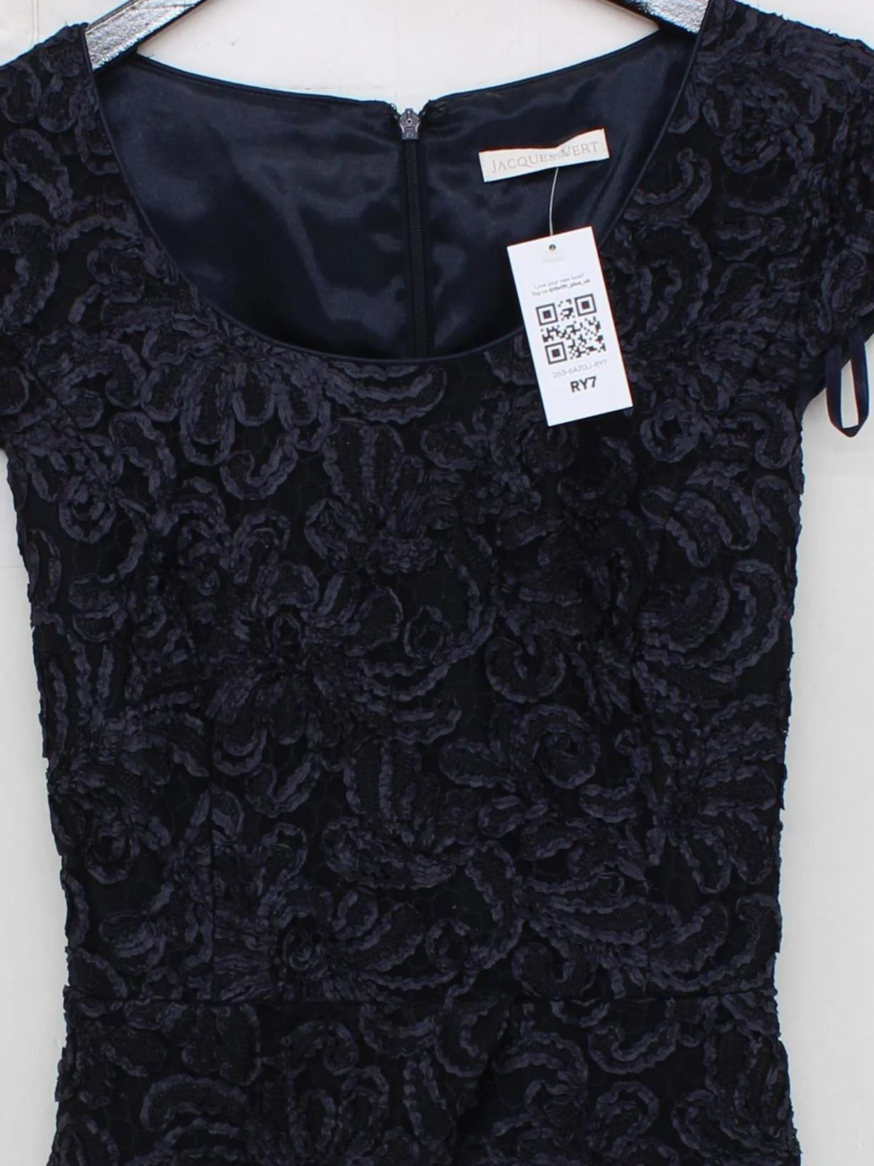 Jacques Vert A-Line Midi Dress UK12 in Blue - Image 3