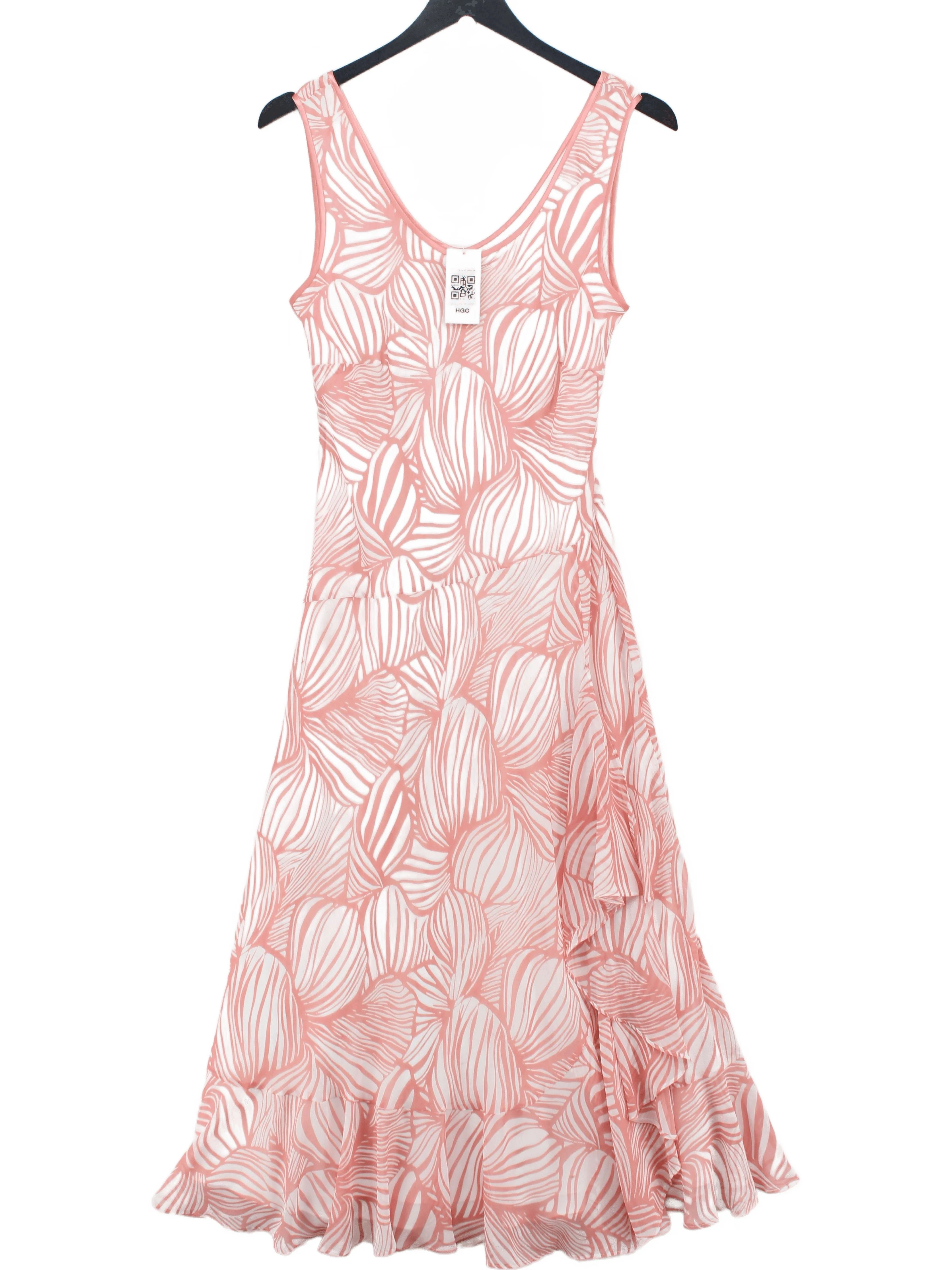 Jacques Vert A-Line Midi Dress UK12 in Pink