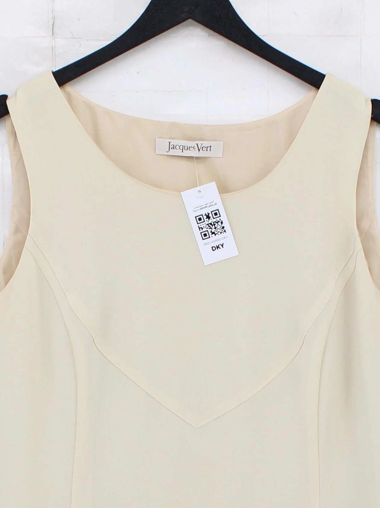 Jacques Vert Shirt Midi Dress UK14 in Cream - Image 3