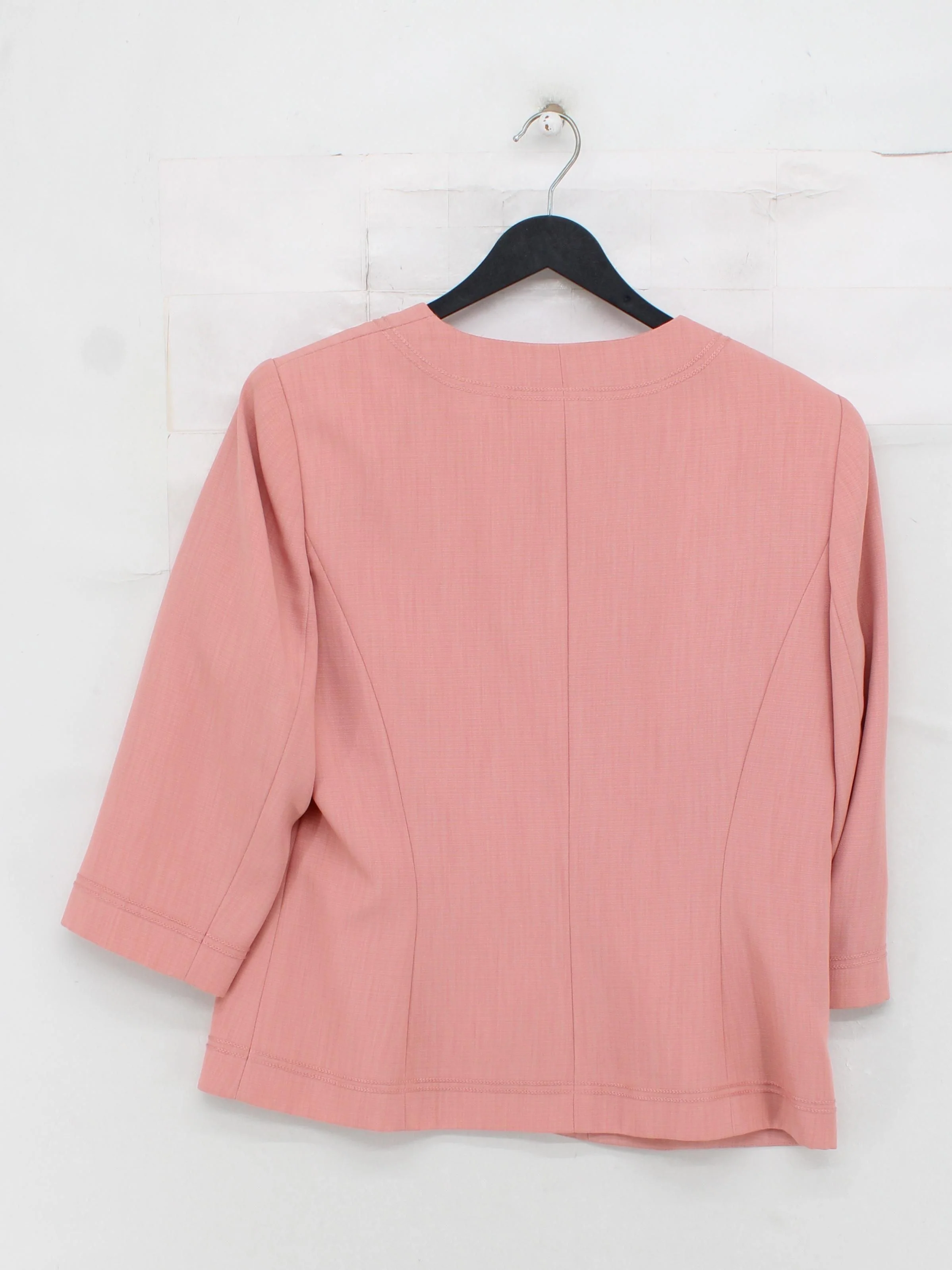 Jacques Vert Women's Blazer UK 12 Pink 100% Polyester Overcoat - Image 2