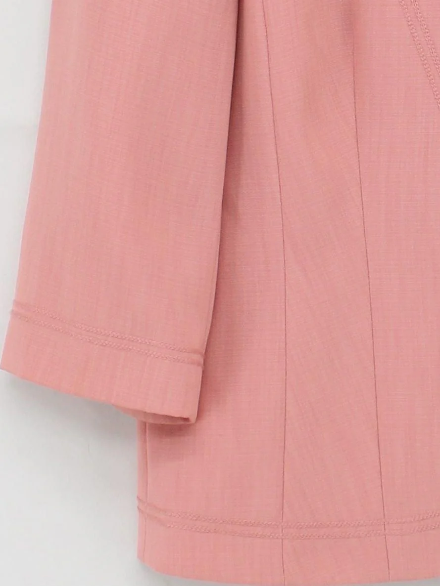 Jacques Vert Women's Blazer UK 12 Pink 100% Polyester Overcoat - Image 4