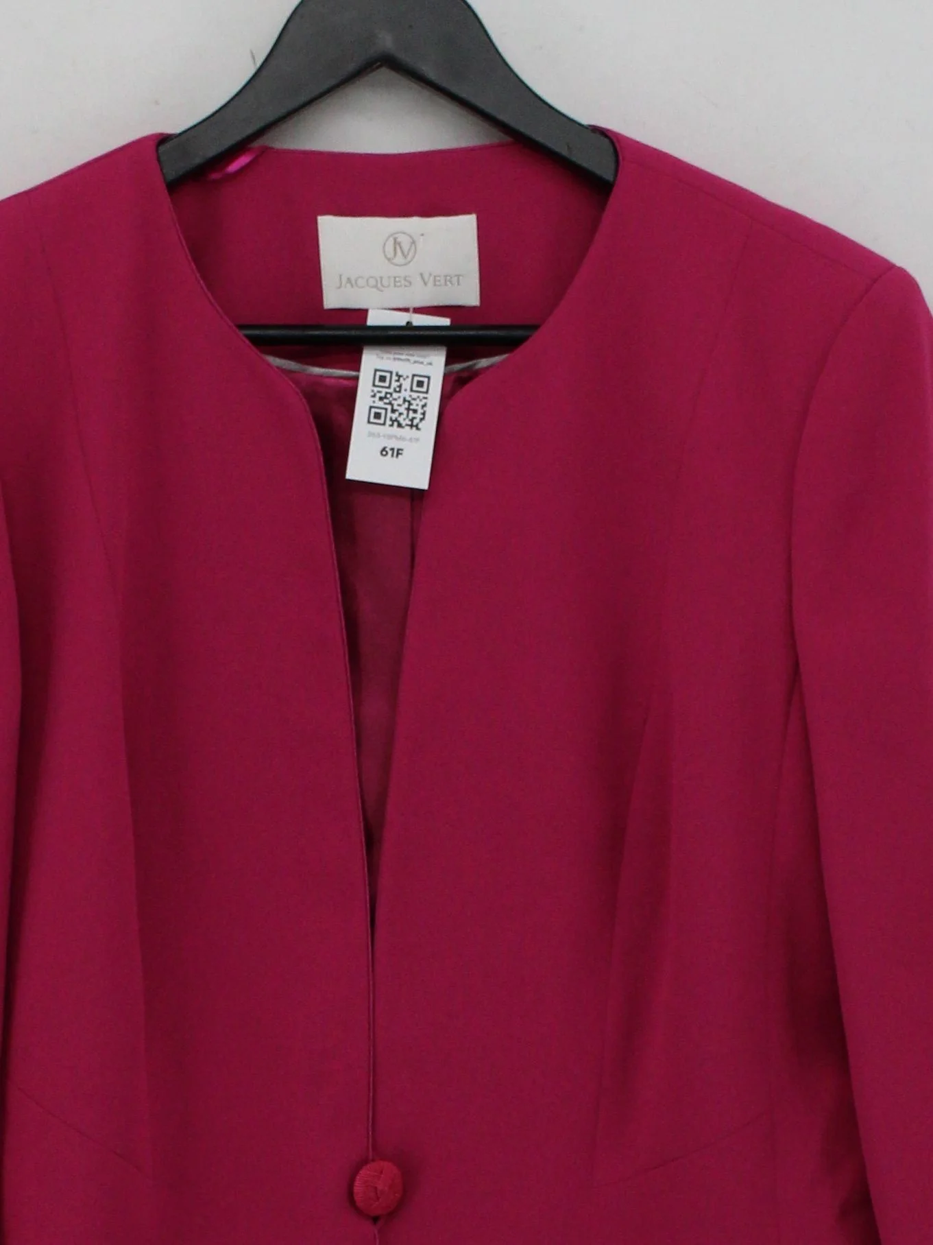 Jacques Vert Women's Blazer UK 18 Pink Polyester with Elastane Overcoat - Image 3
