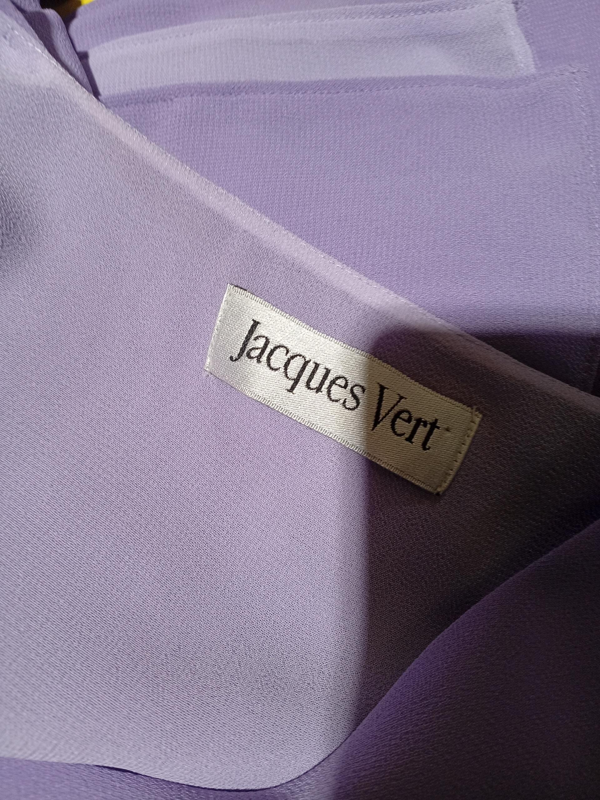Jacques Vert Women's Blouse UK 16 Purple 100% Polyester 3/4 Sleeve V-Neck Basic - Image 5