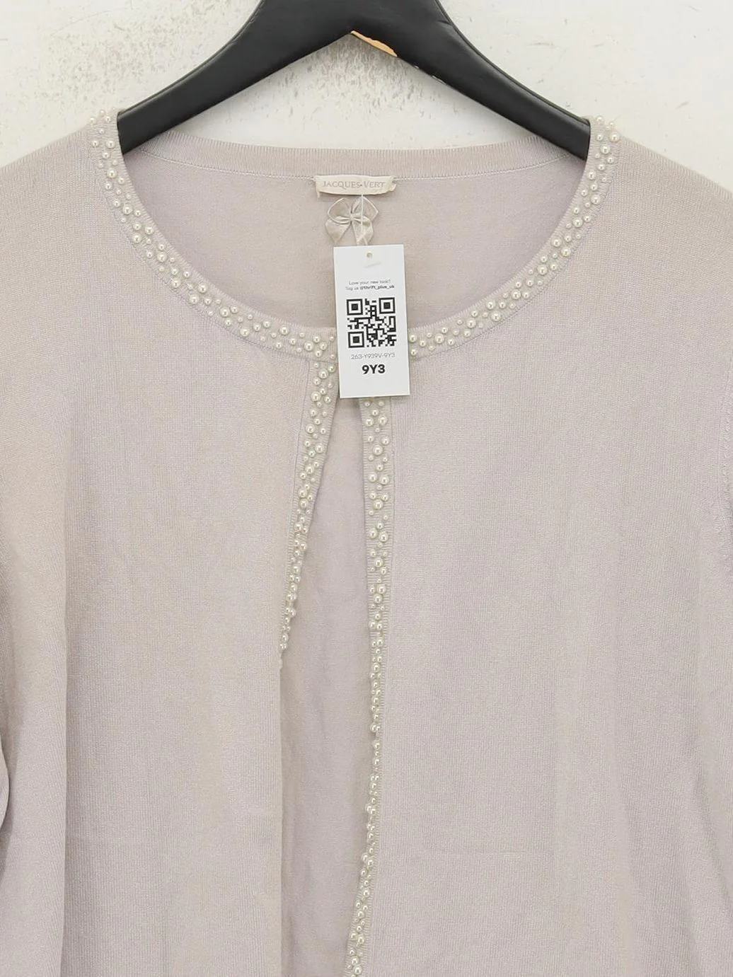 Jacques Vert Women's Cardigan XL Purple Viscose with Nylon Round Neck Cardigan - Image 3