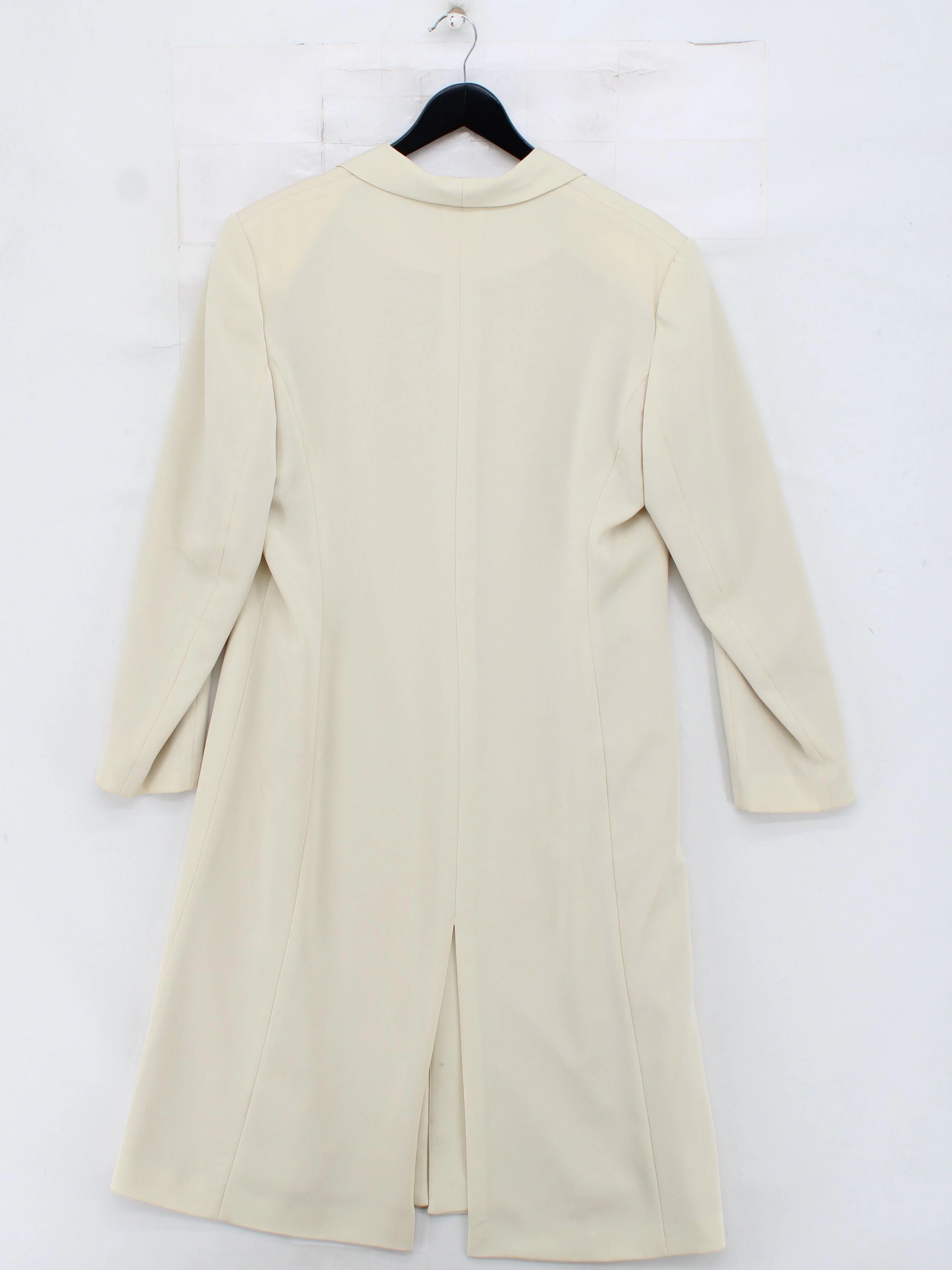 Jacques Vert Women's Coat L Cream 100% Polyester Overcoat - Image 2