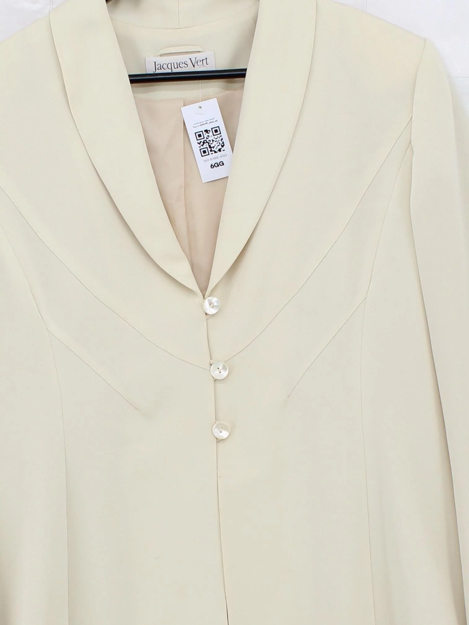 Jacques Vert Women's Coat L Cream 100% Polyester Overcoat - Image 3