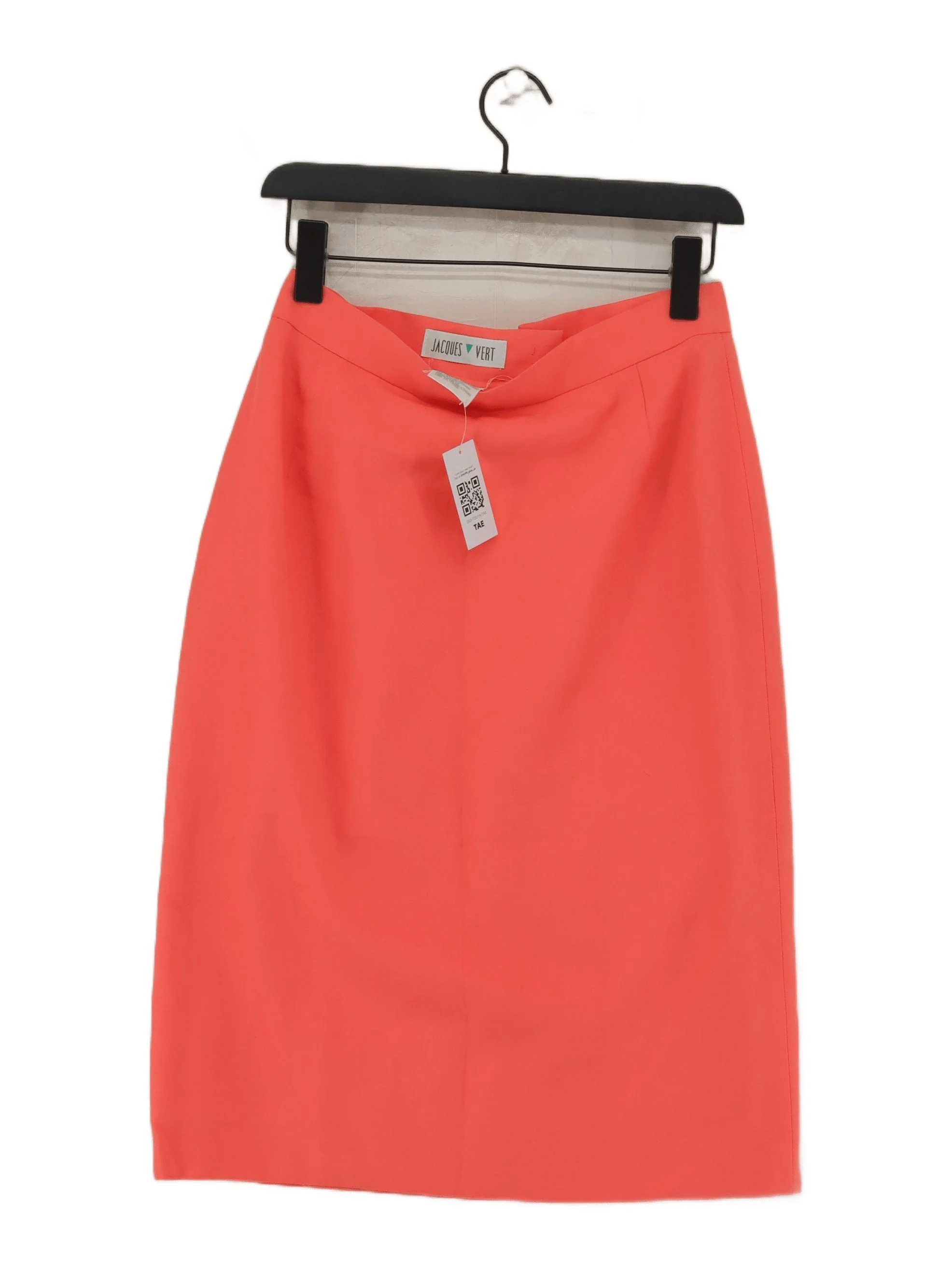 Jacques Vert Women's Midi Skirt UK 14 Orange Polyester