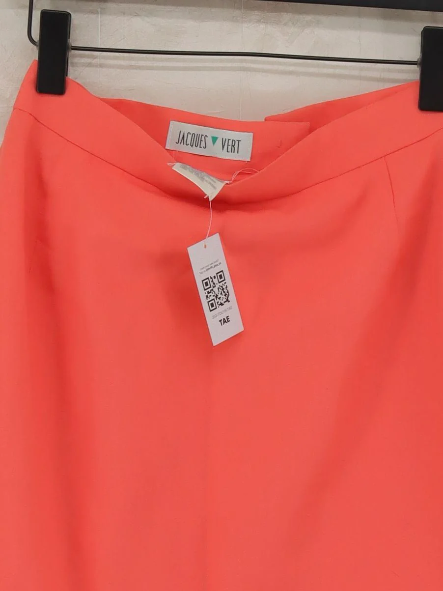 Jacques Vert Women's Midi Skirt UK 14 Orange Polyester - Image 3
