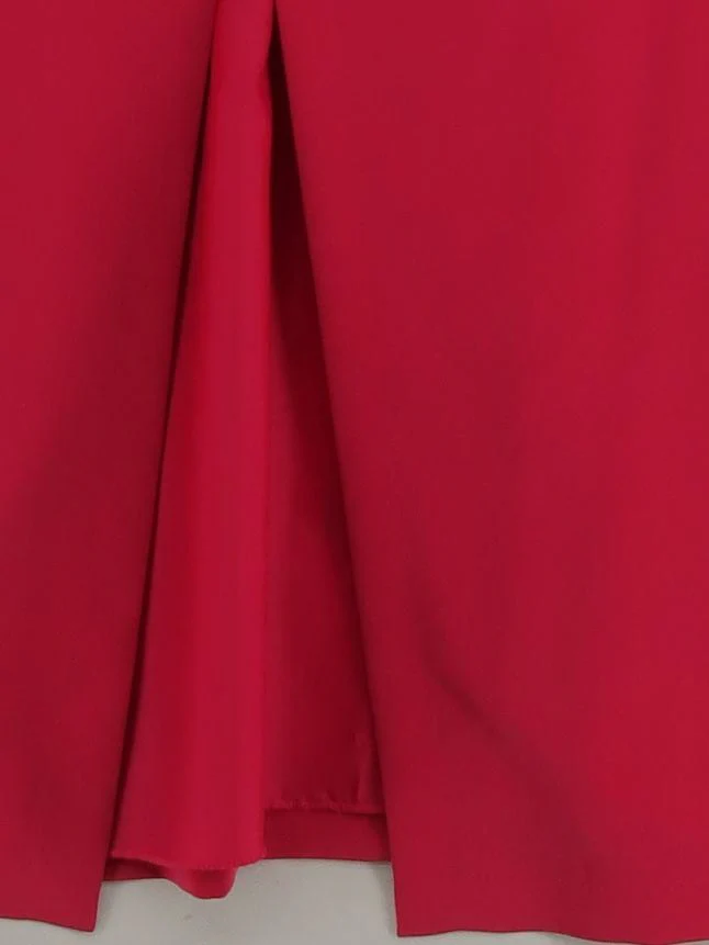 Jacques Vert Women's Midi Skirt UK 16 Red 100% Polyester Midi Straight & Pencil - Image 4