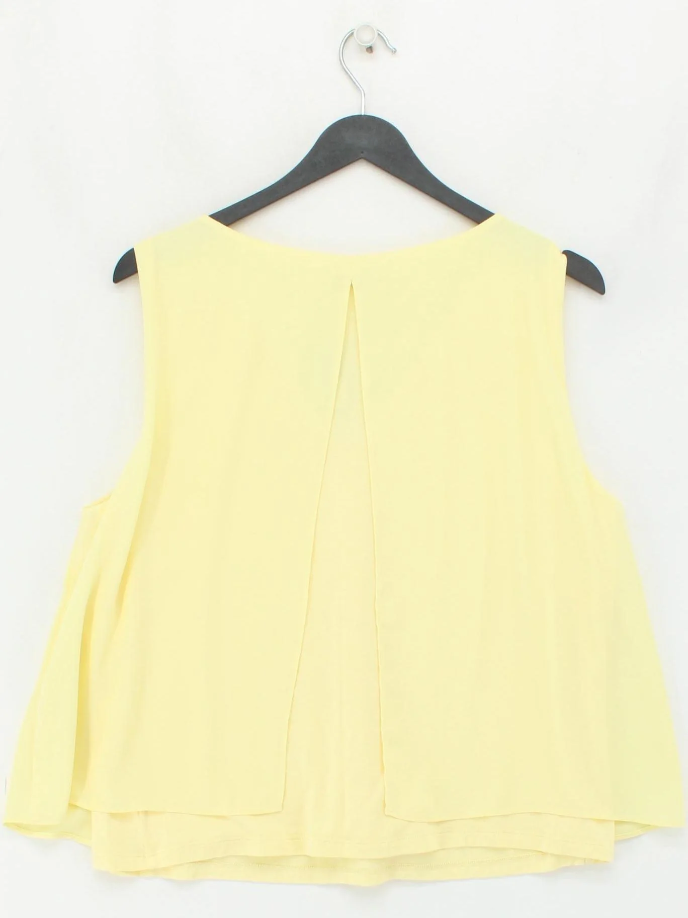 Jacques Vert Women's Top M Yellow 100% Other Sleeveless V-Neck Basic - Image 2