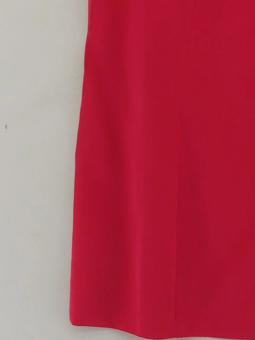 Jacques Vert Women's Top UK 14 Red 100% Polyester Short Sleeve Crew Neck Basic - Image 4