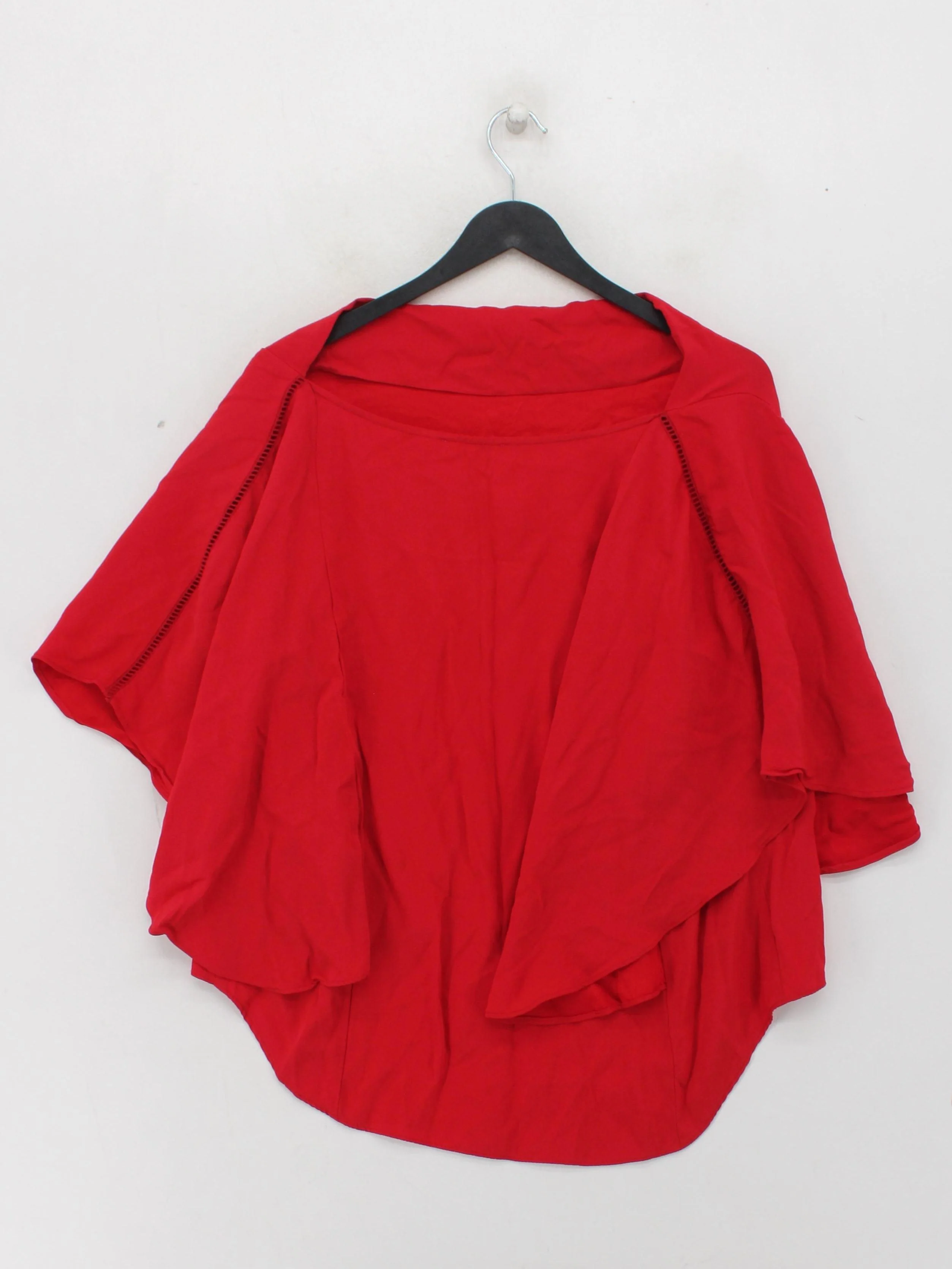 Jacques Vert Women's Top UK 18 Red Viscose with Polyester Basic - Image 2
