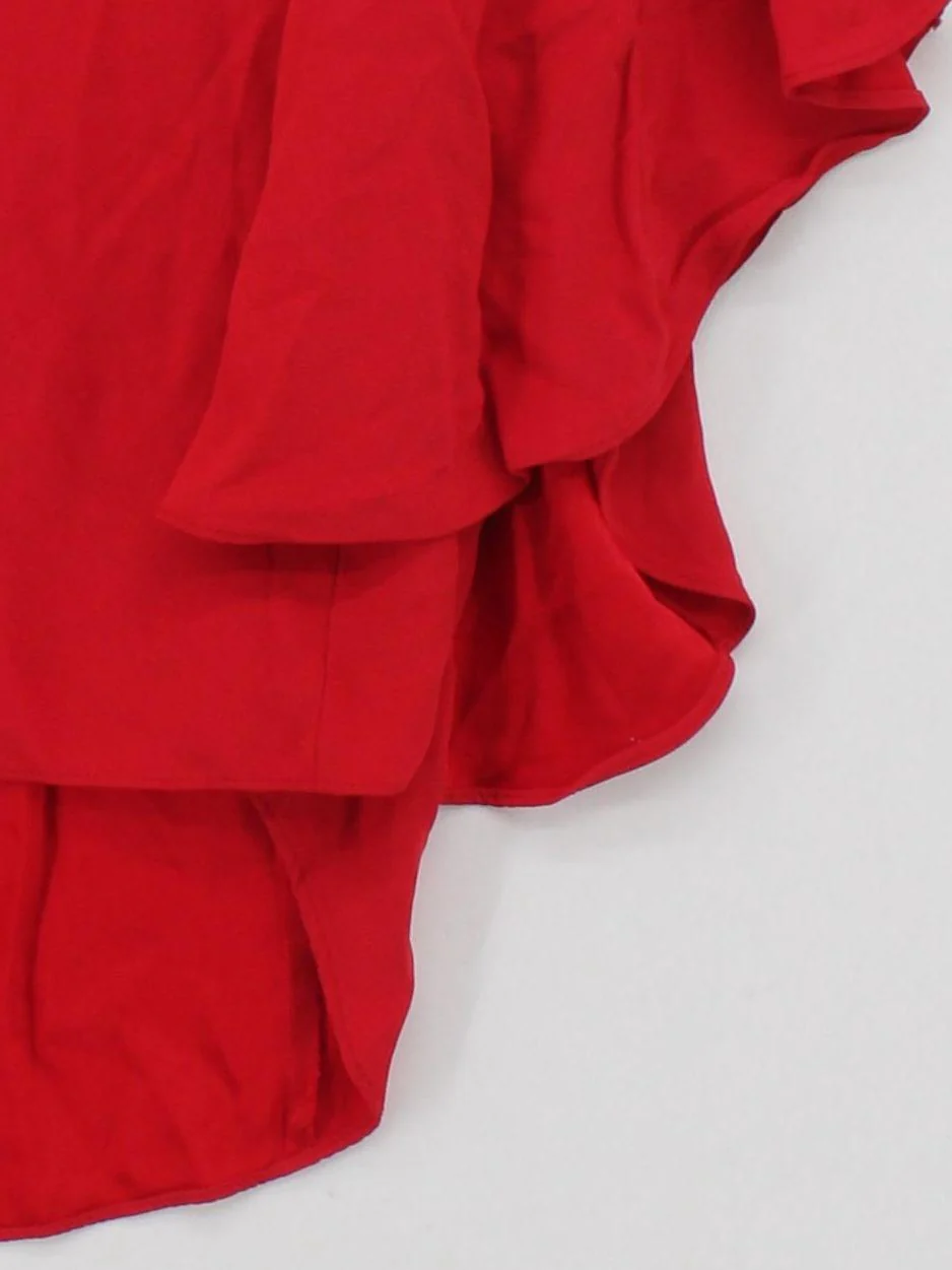 Jacques Vert Women's Top UK 18 Red Viscose with Polyester Basic - Image 4