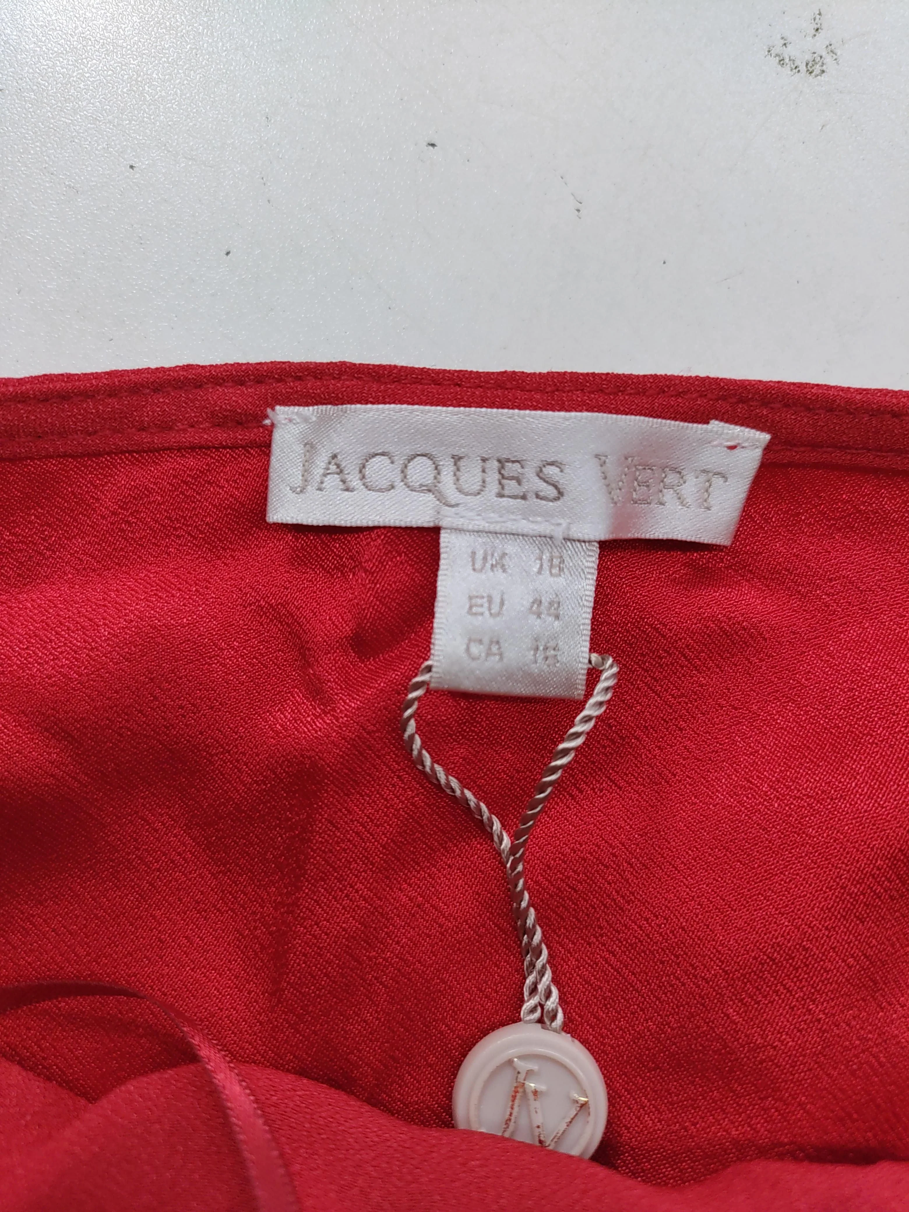Jacques Vert Women's Top UK 18 Red Viscose with Polyester Basic - Image 5