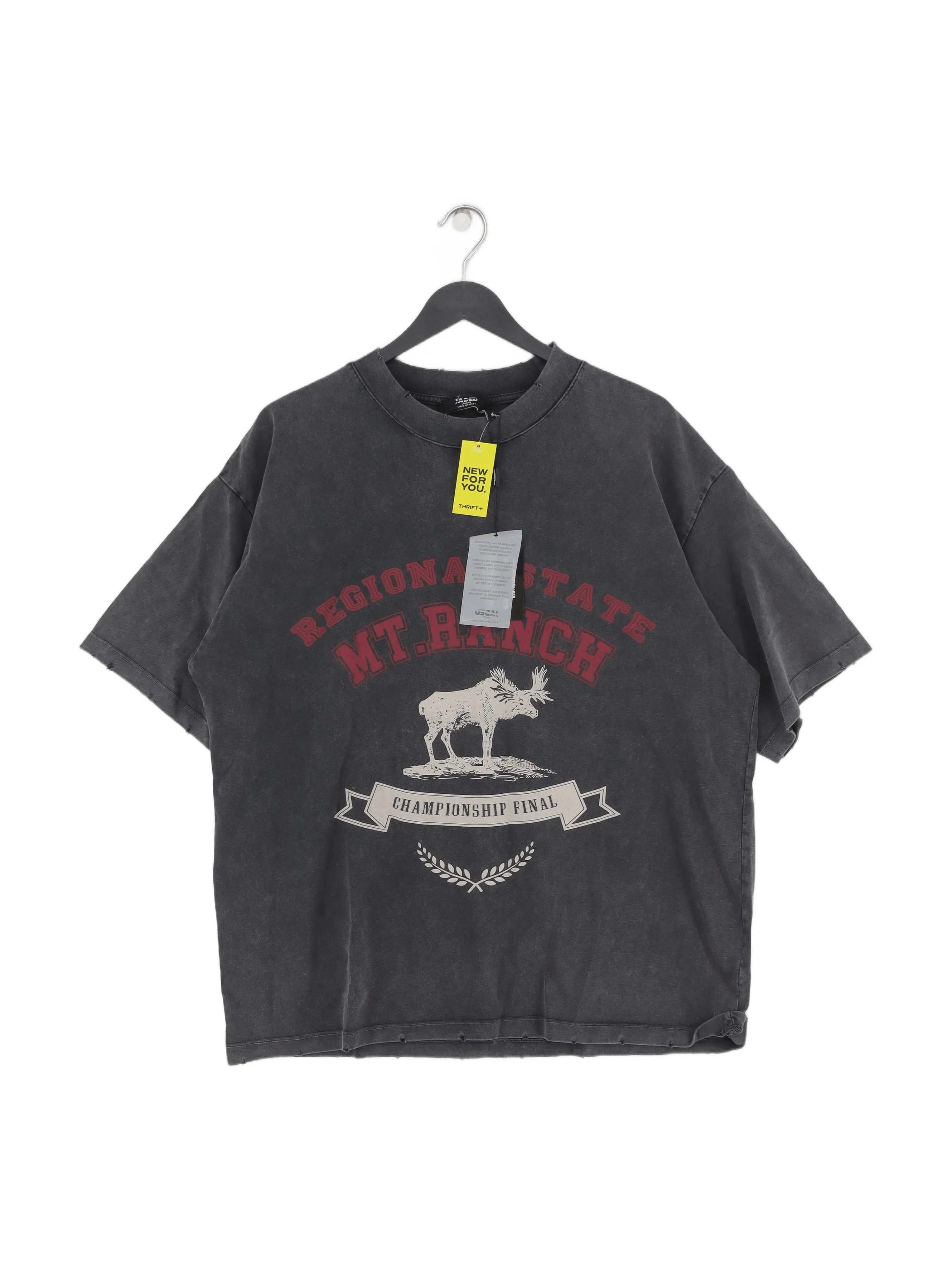 Jaded London Men's T-Shirt M Black Graphic 100% Cotton Basic New with tags