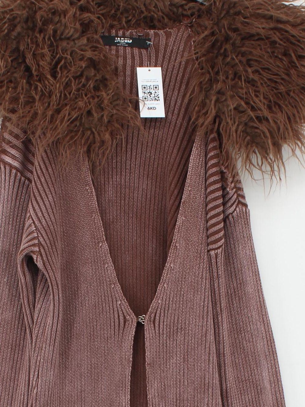 Jaded London Women's Cardigan L Brown 100% Other V-Neck Cardigan - Image 3